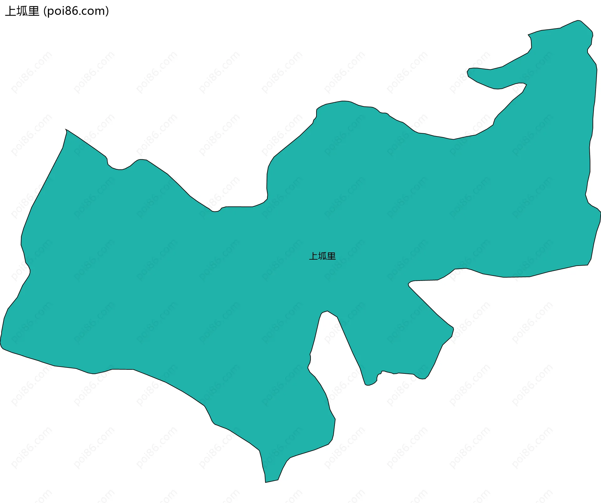 上坬里边界地图