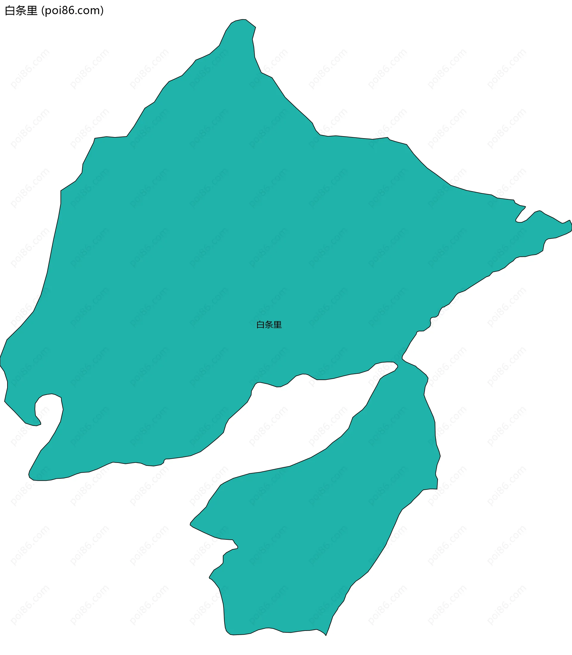白条里边界地图