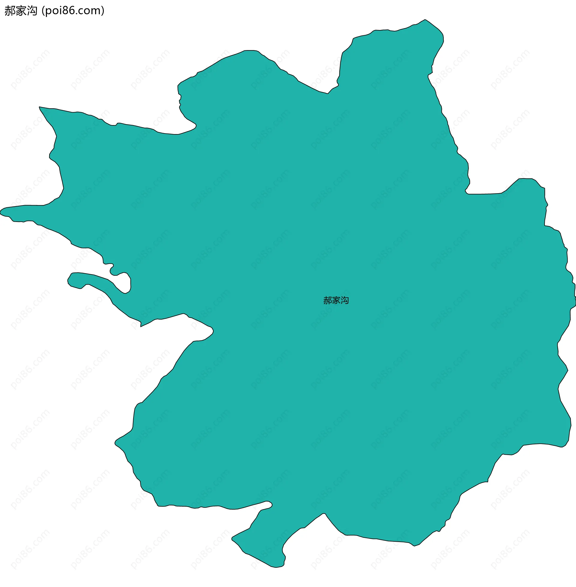 郝家沟边界地图