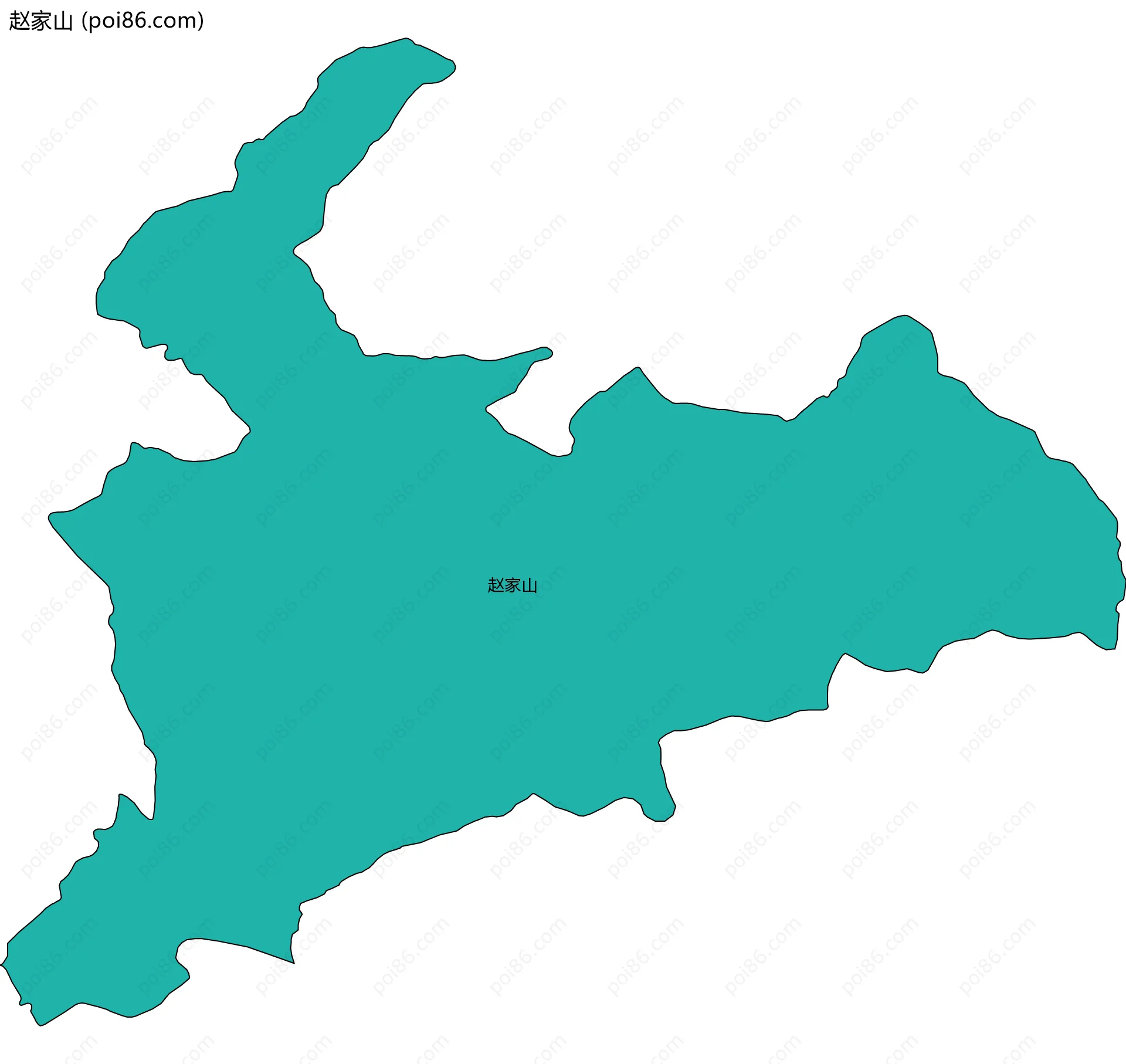 赵家山边界地图