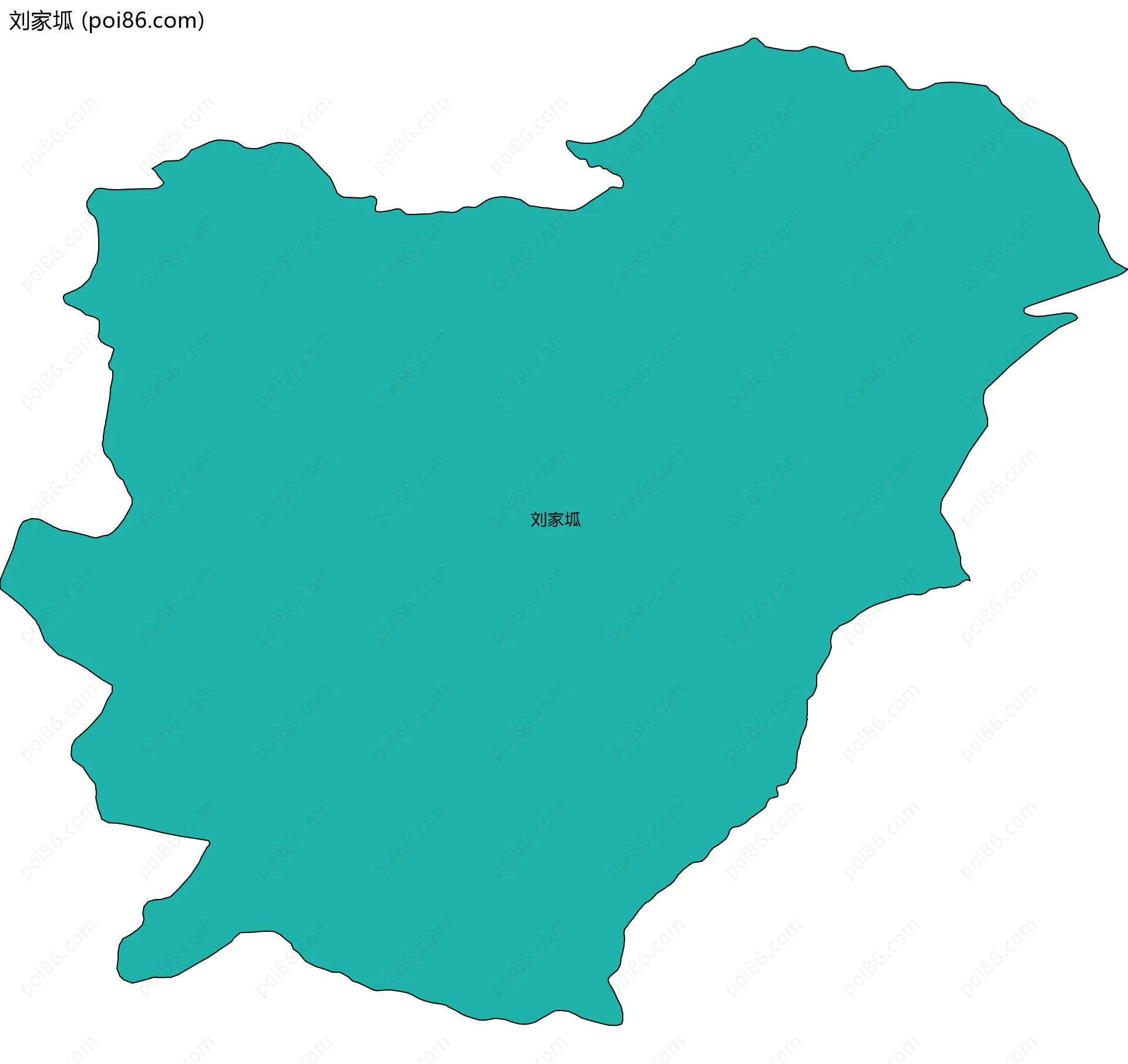 刘家坬边界地图