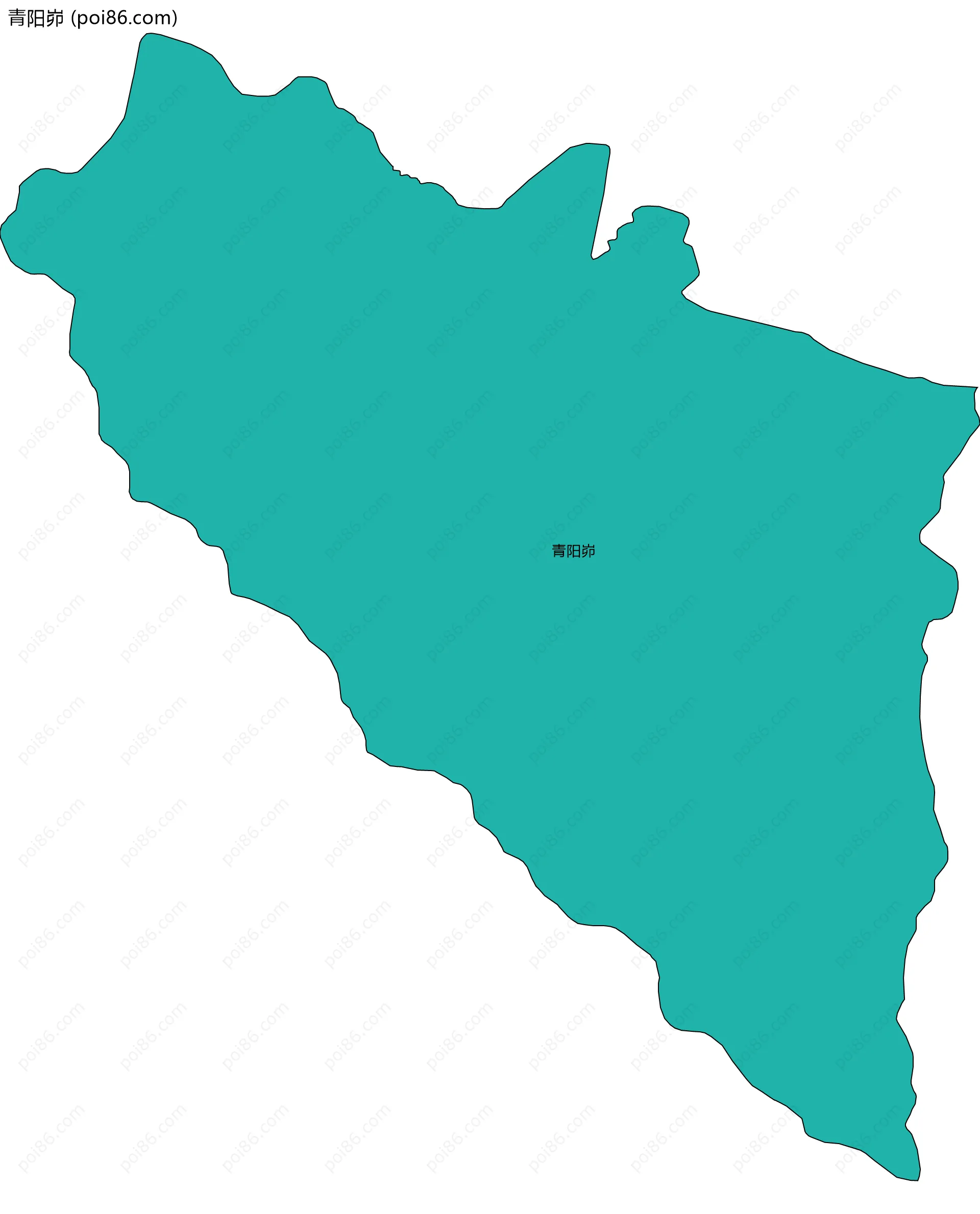 青阳峁边界地图