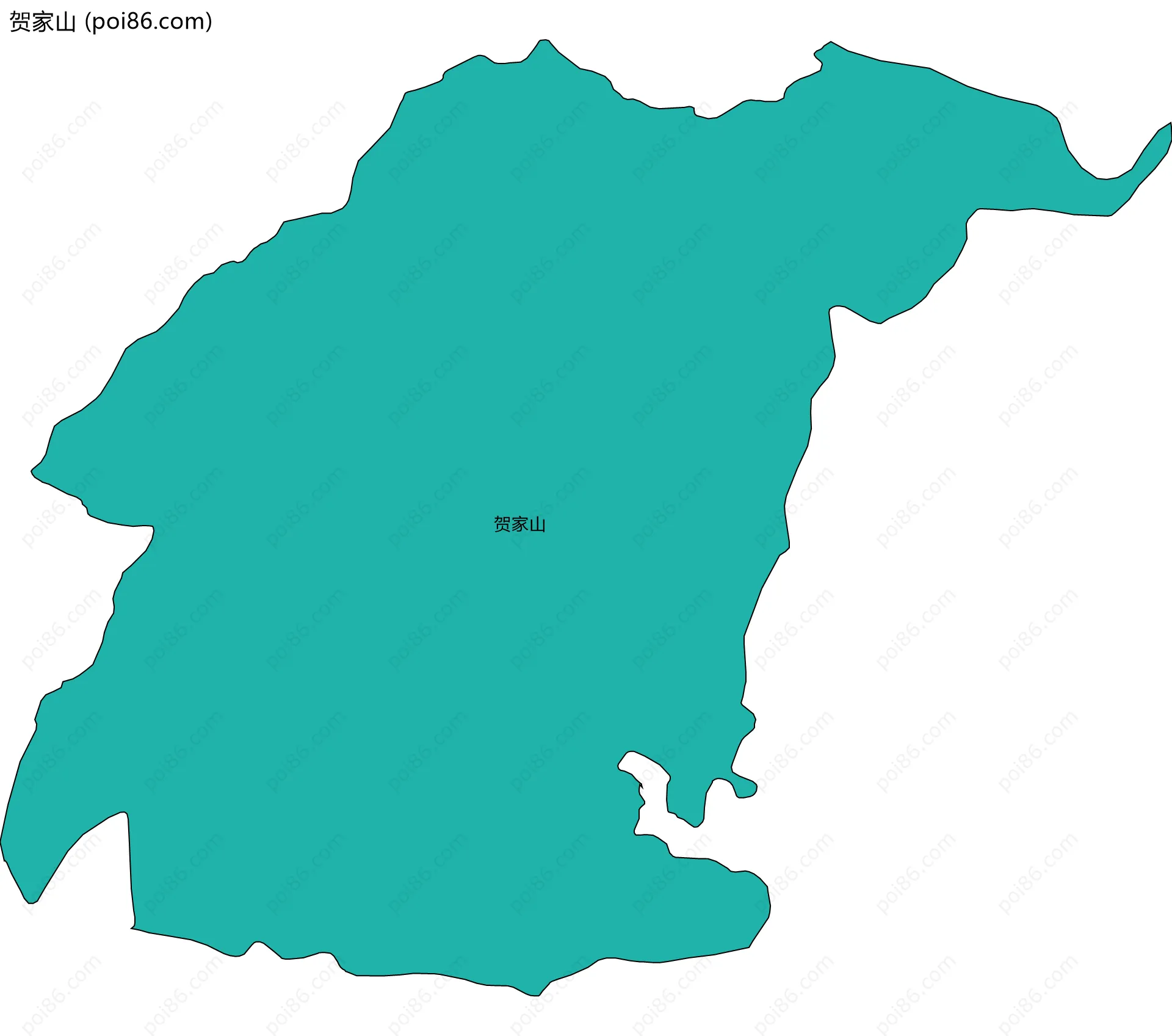 贺家山边界地图