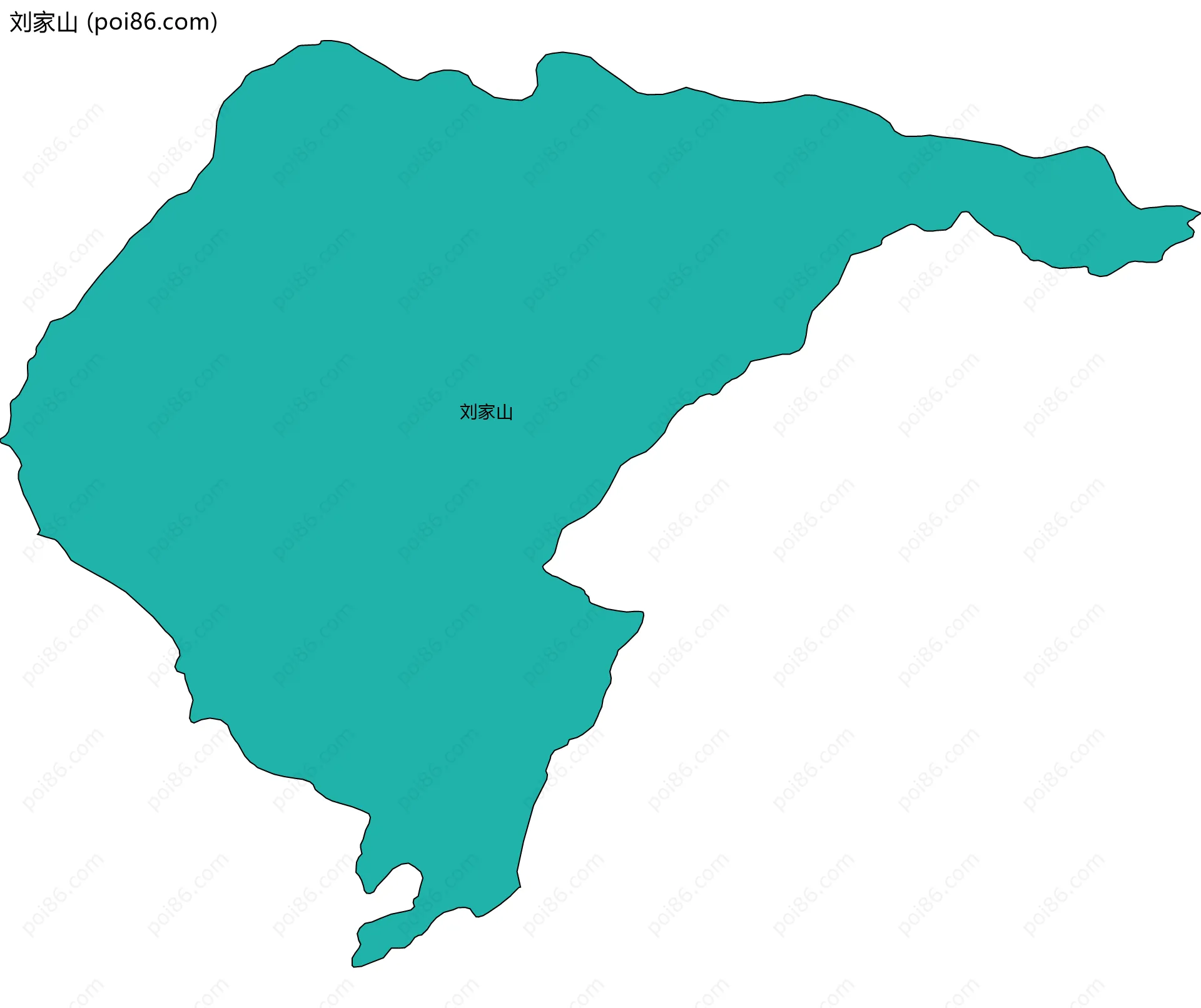 刘家山边界地图