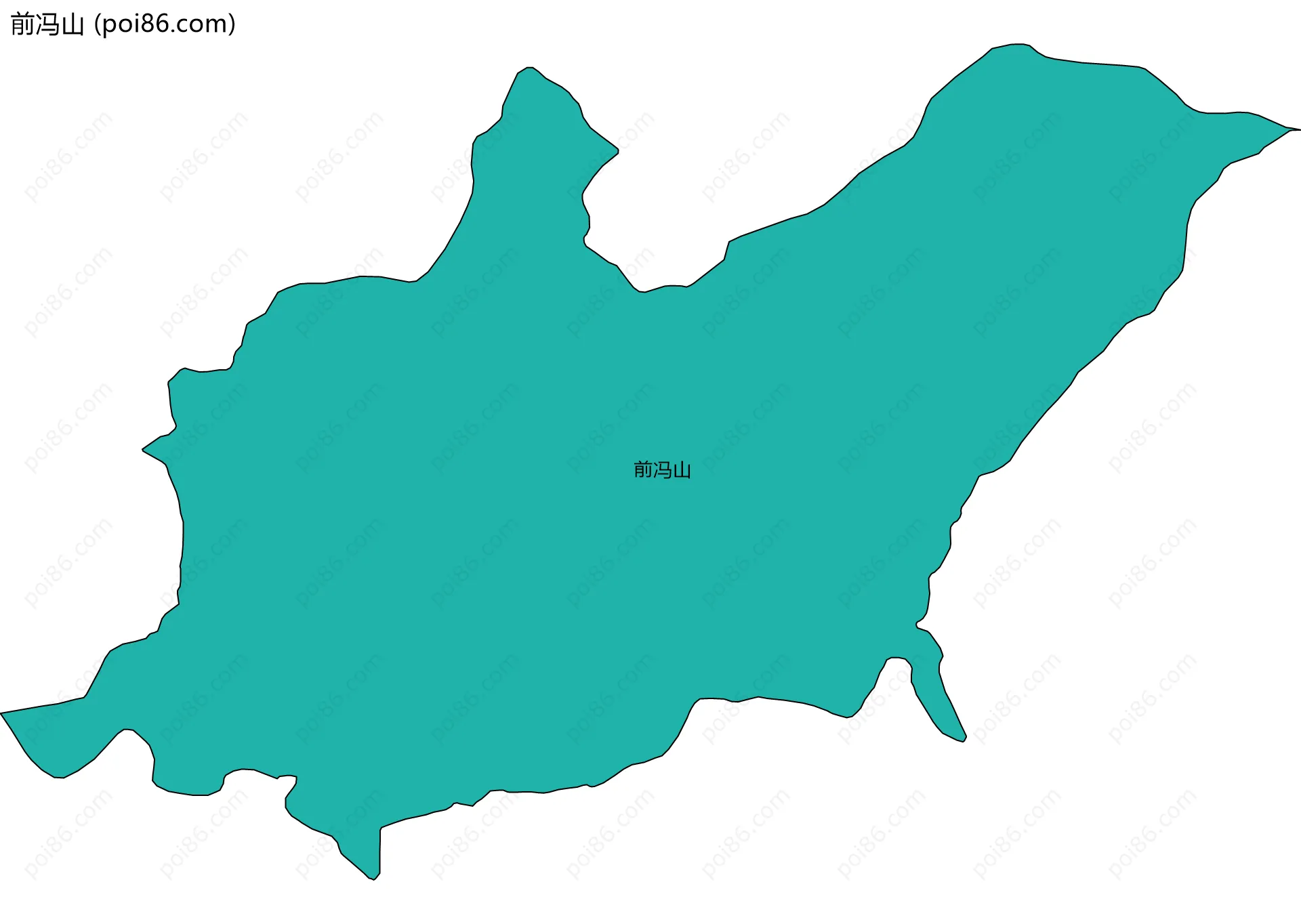 前冯山边界地图