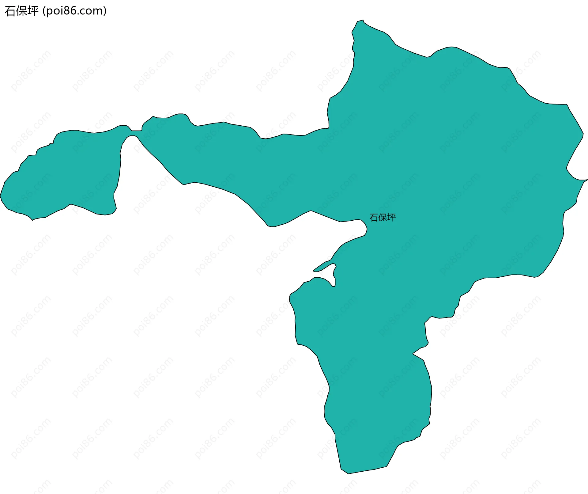 石保坪边界地图