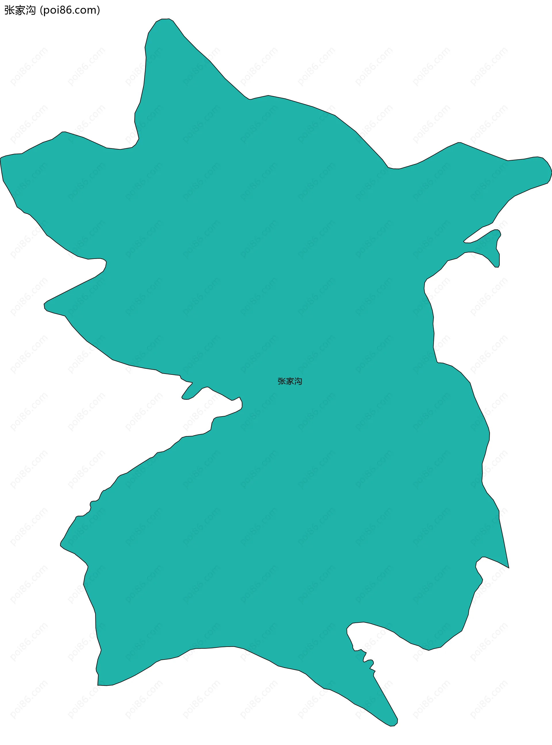 张家沟边界地图