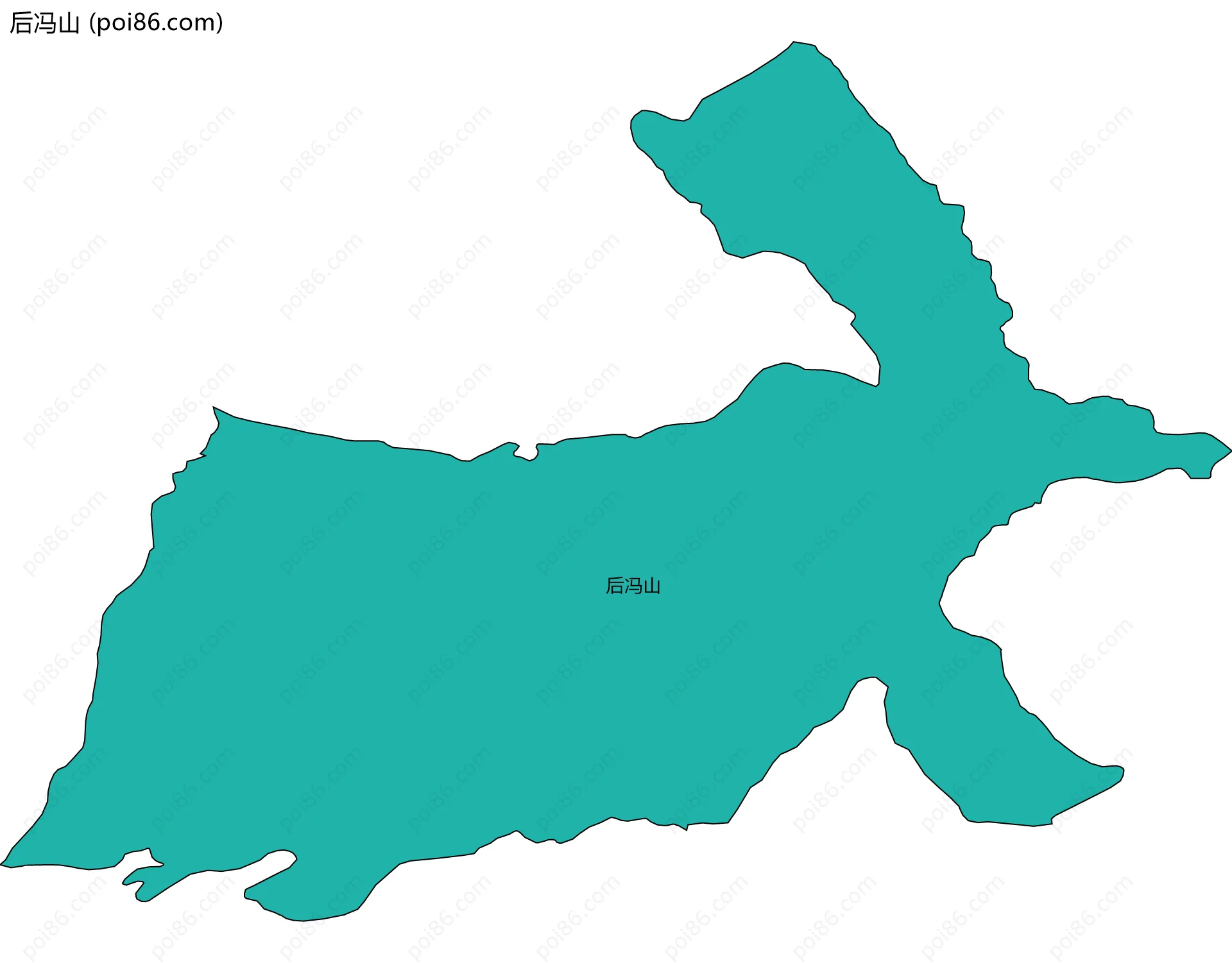 后冯山边界地图