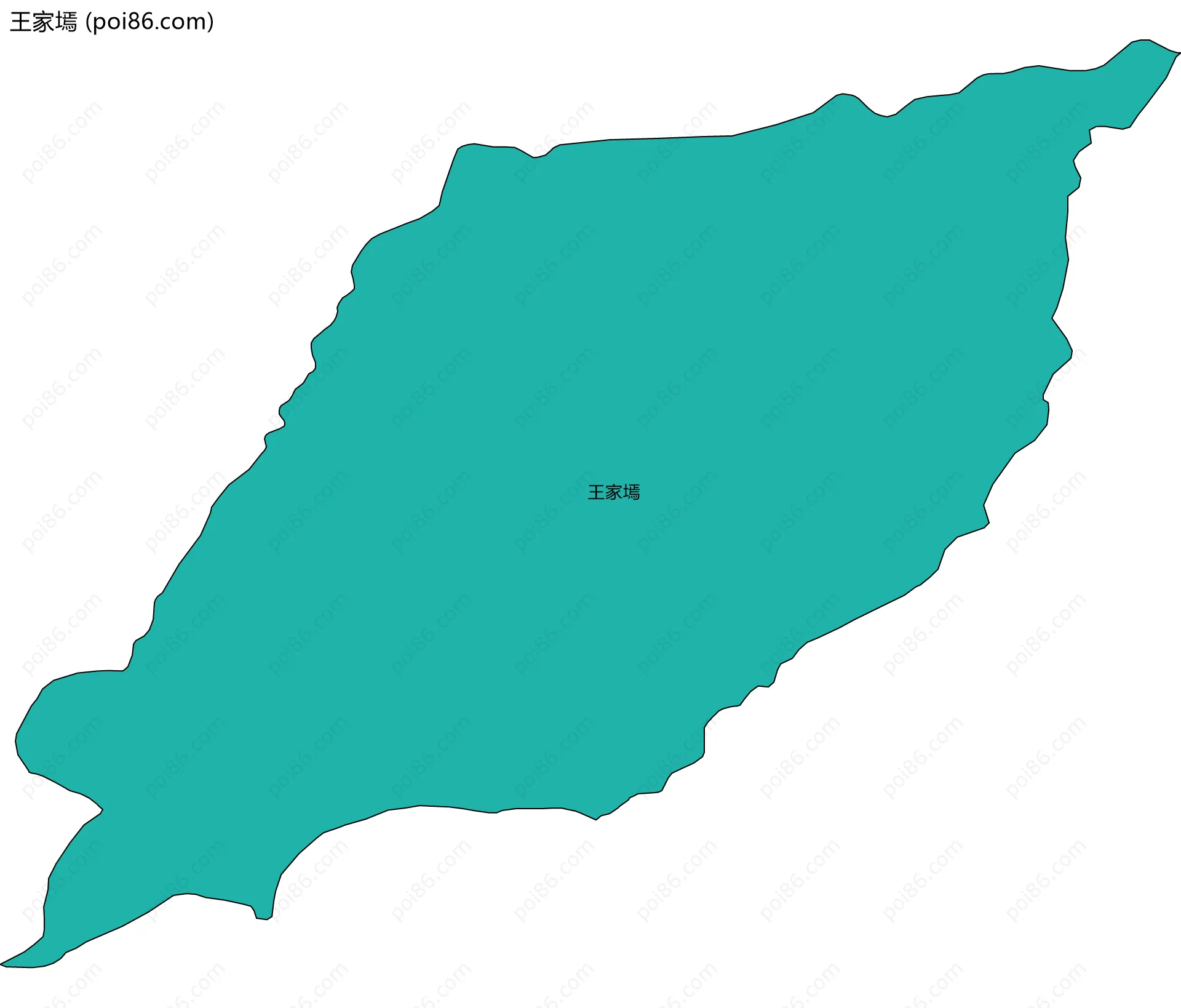 王家墕边界地图