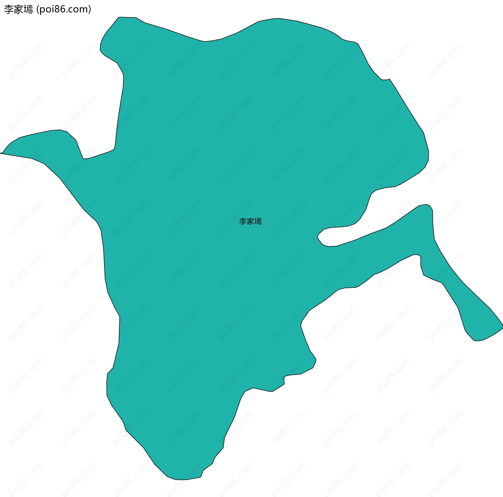 李家墕边界地图