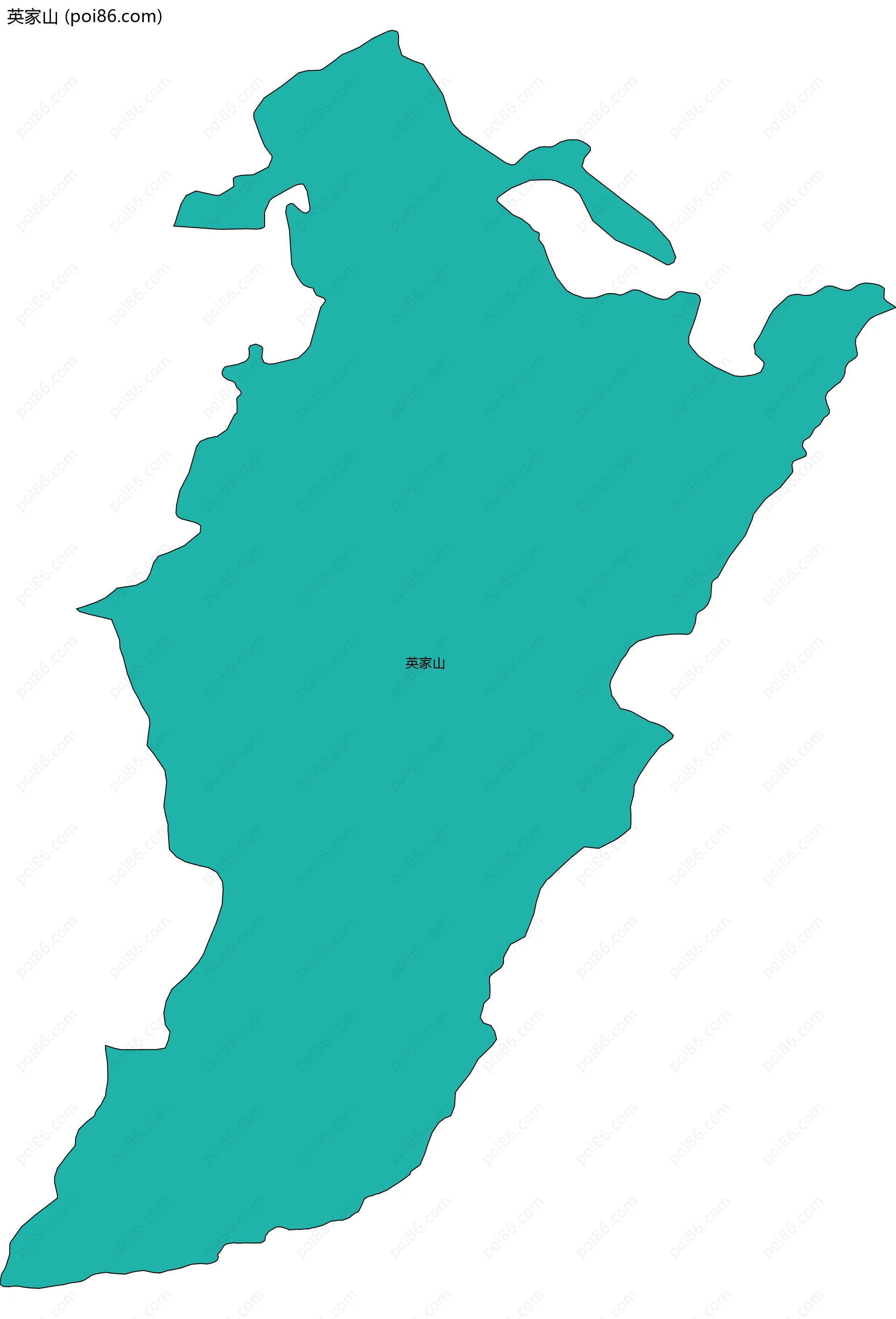 英家山边界地图