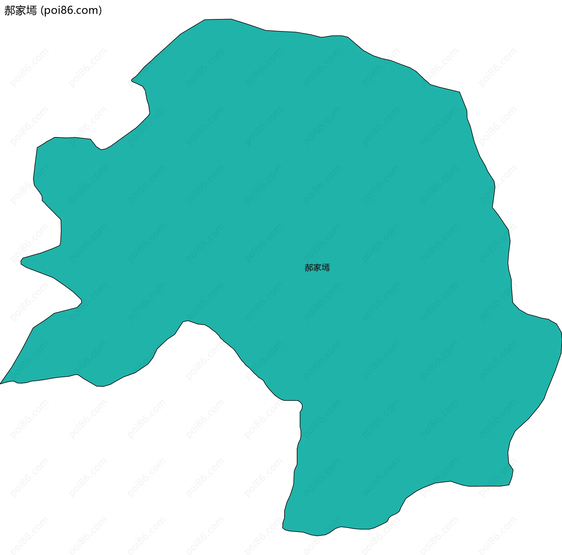 郝家墕边界地图