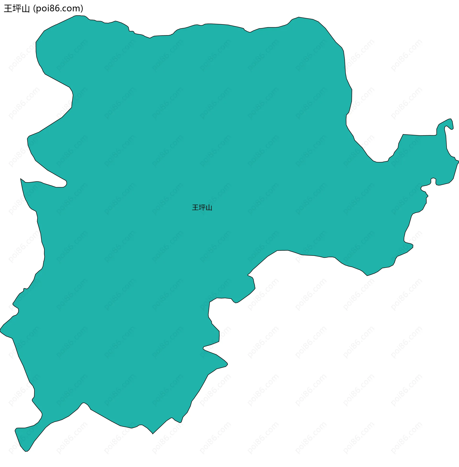 王坪山边界地图