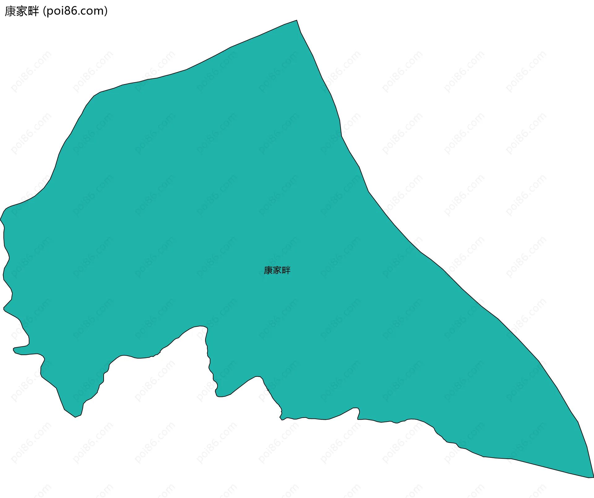康家畔边界地图