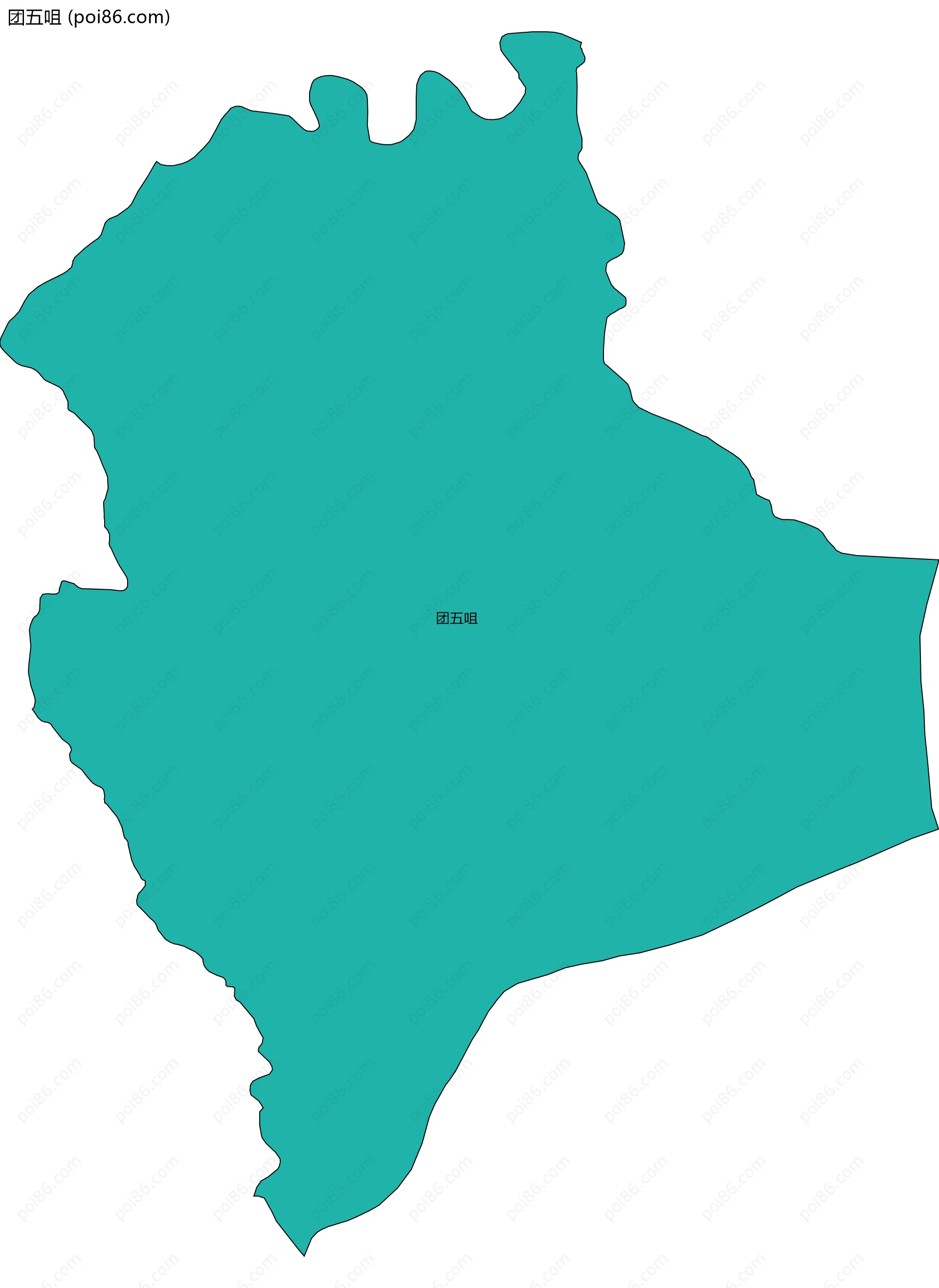 团五咀边界地图