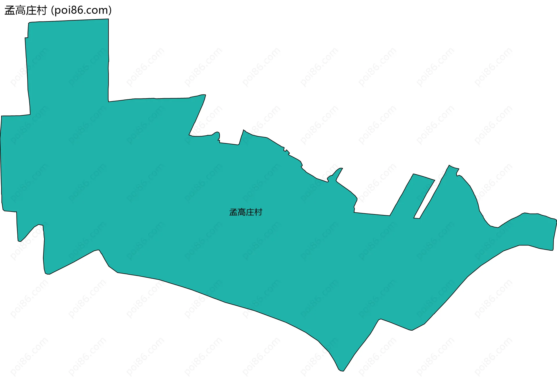 孟高庄村边界地图