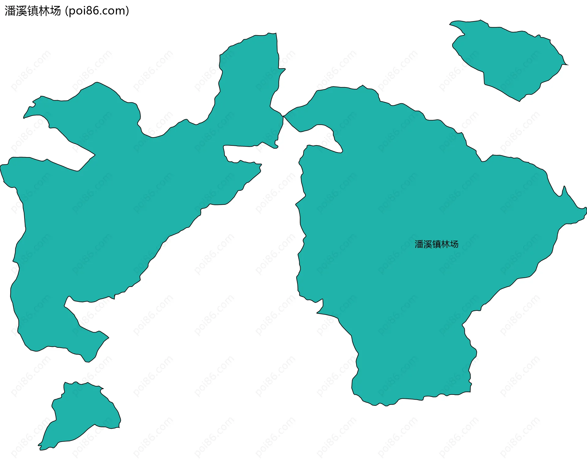 潘溪镇林场边界地图