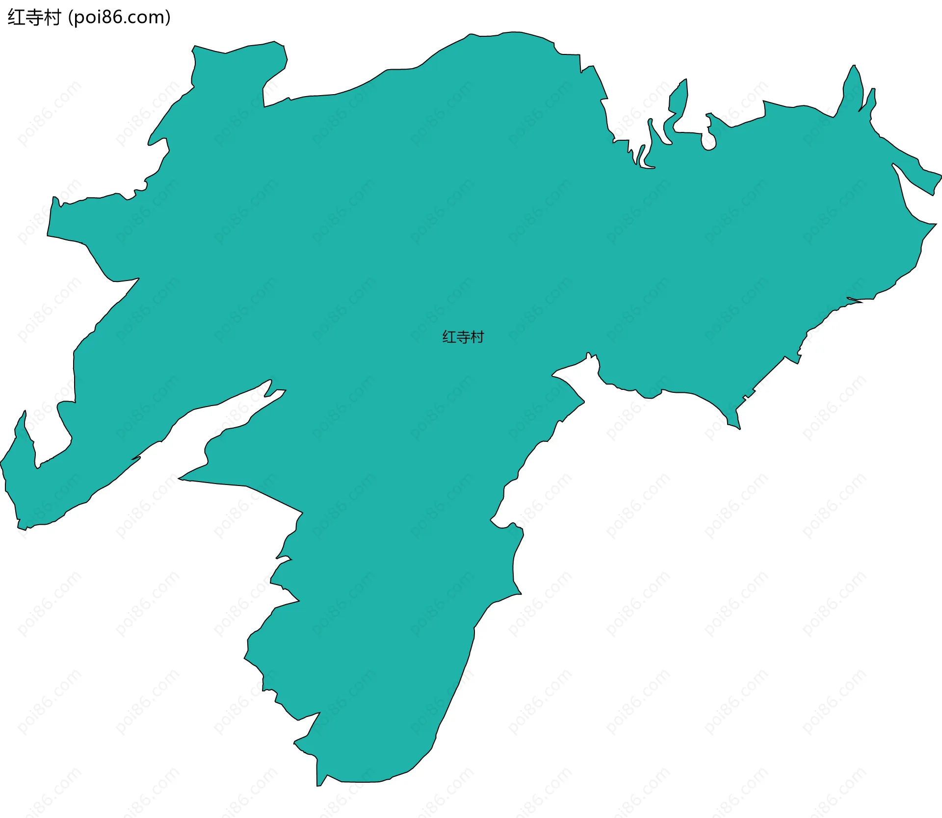 红寺村边界地图