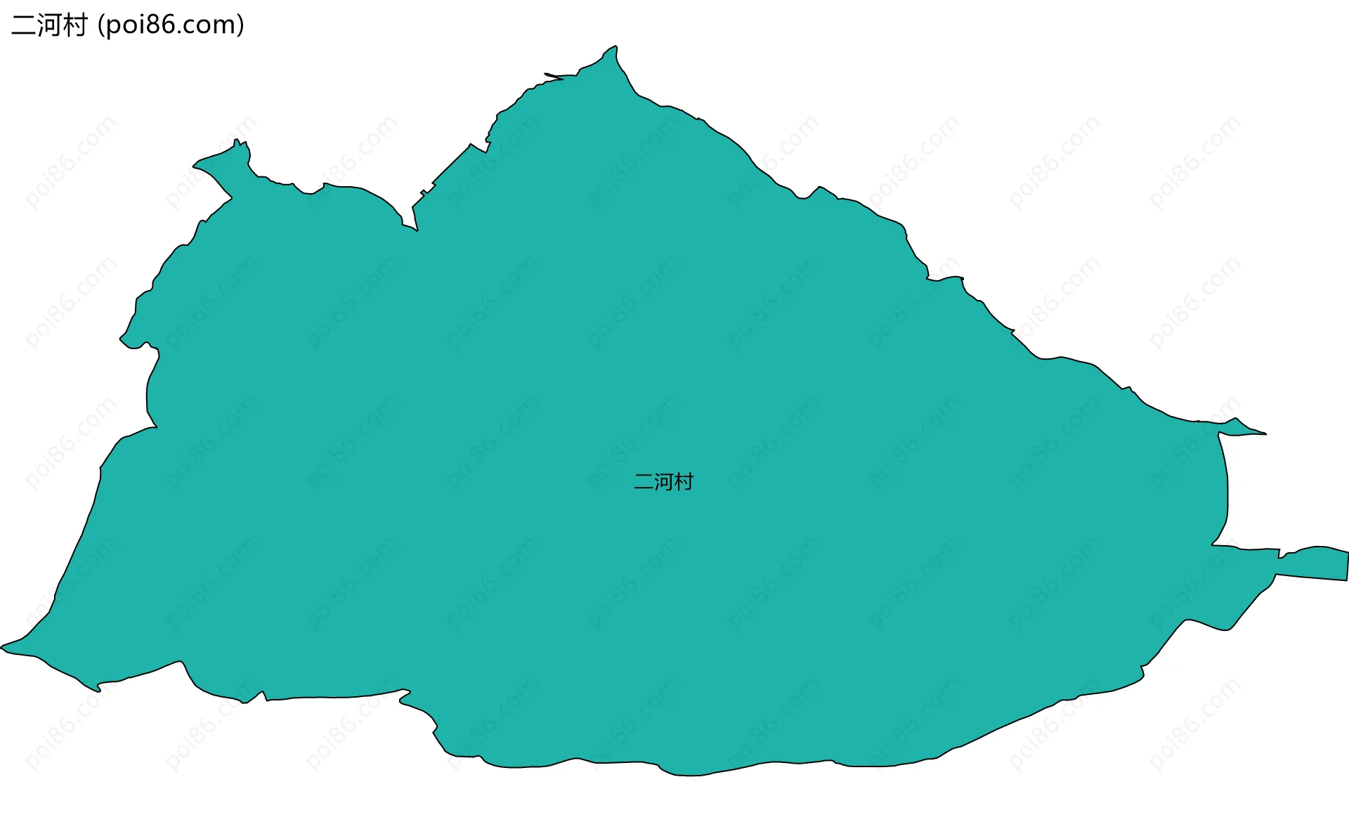 二河村边界地图