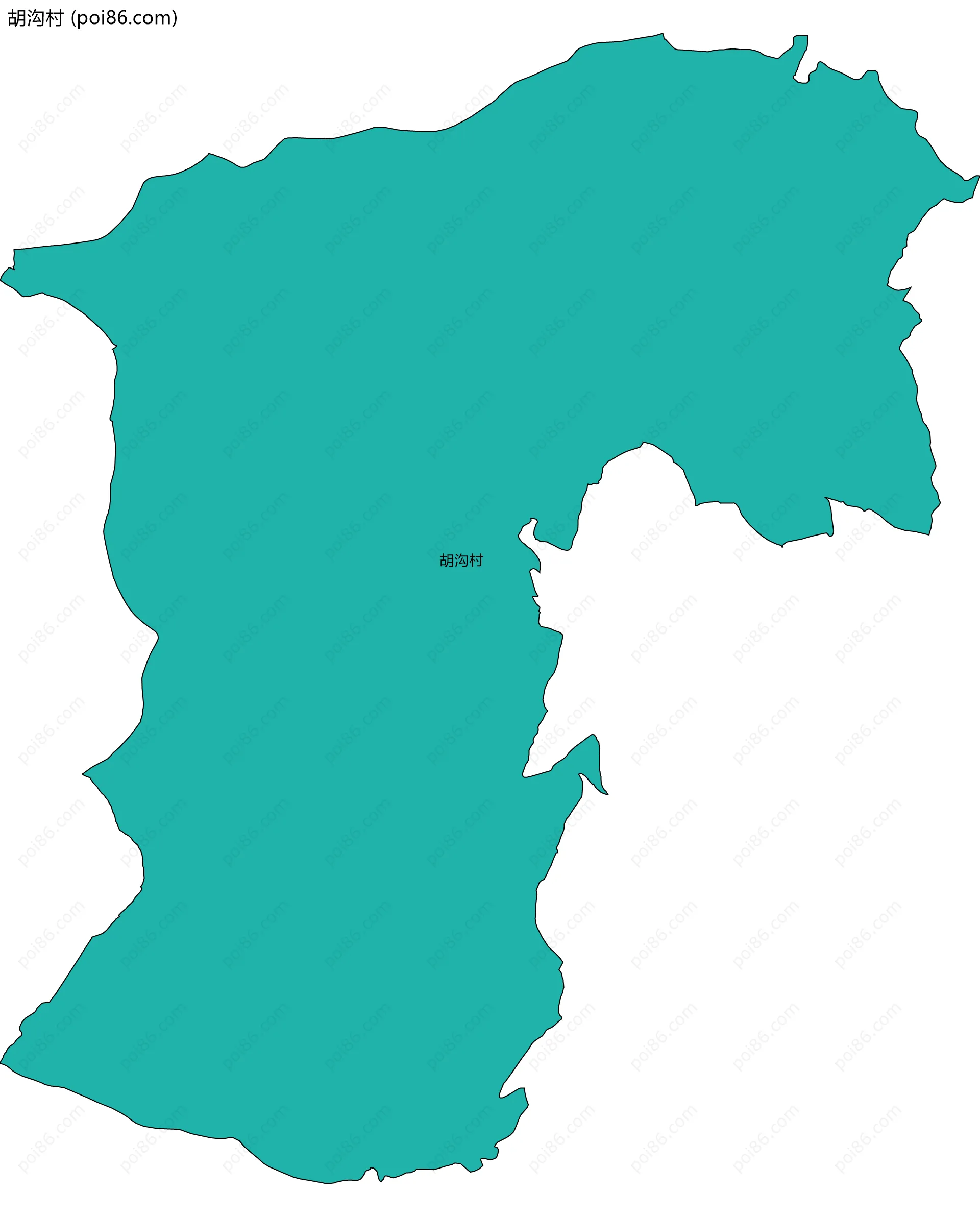 胡沟村边界地图