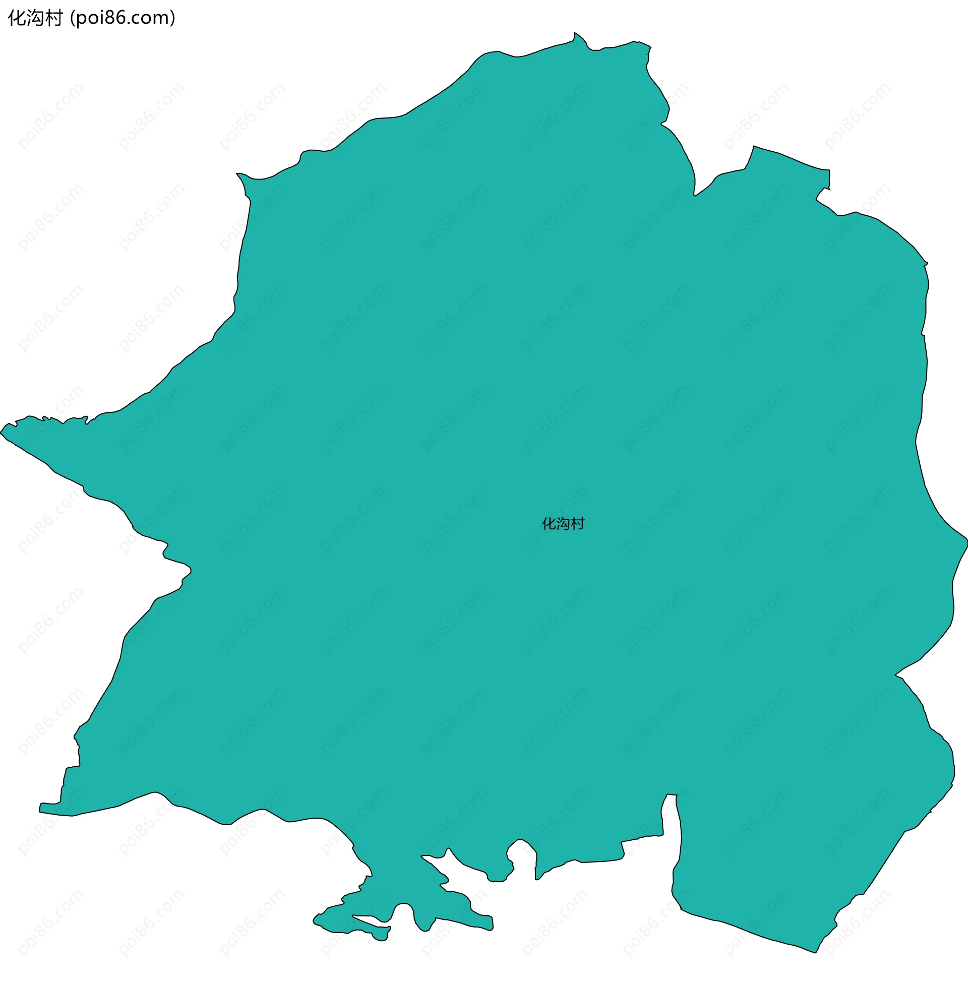 化沟村边界地图