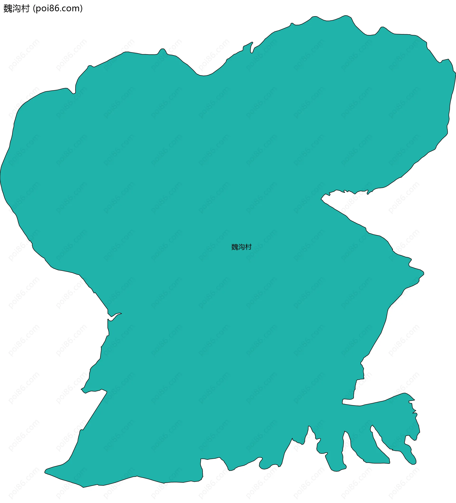 魏沟村边界地图