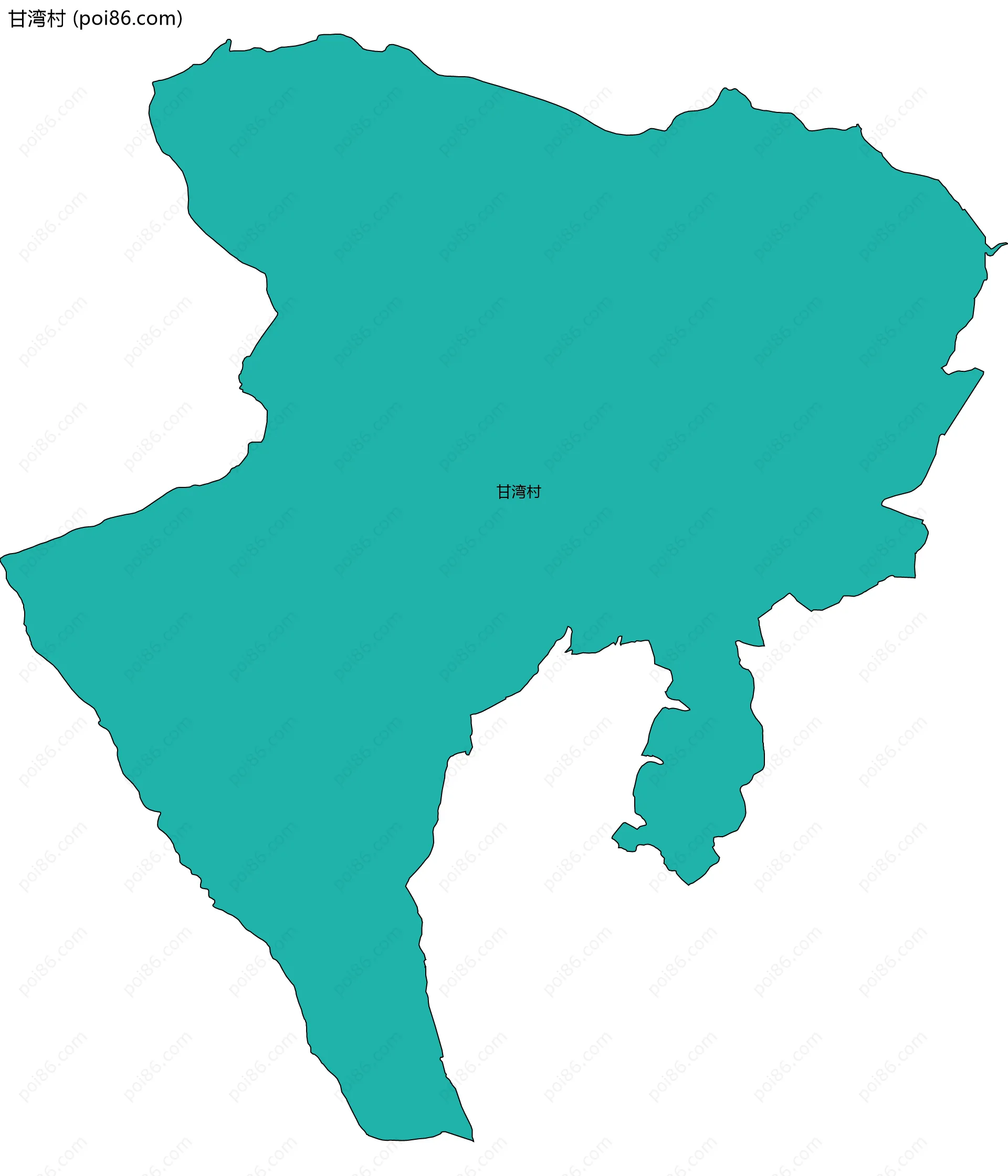 甘湾村边界地图