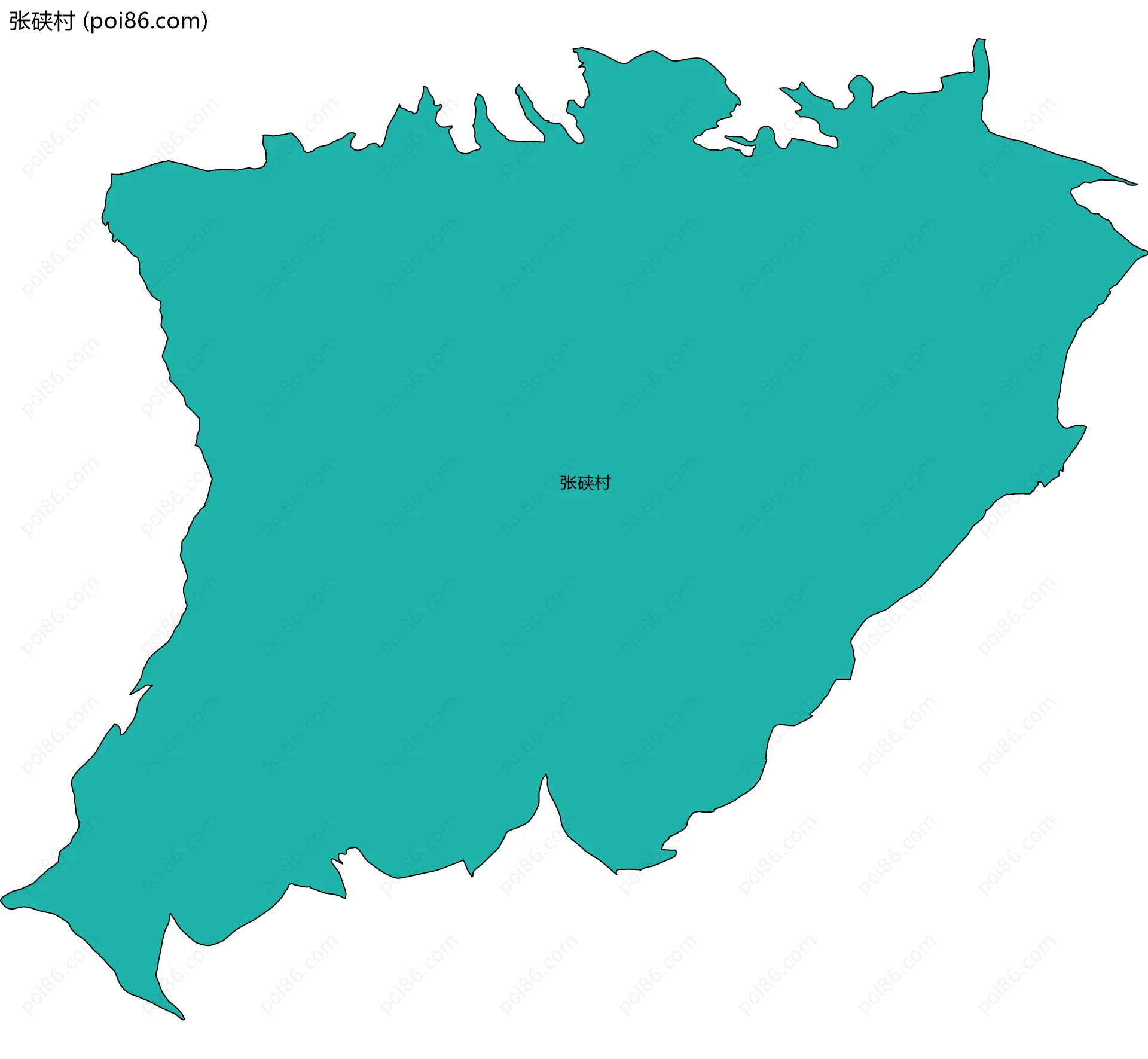 张硖村边界地图