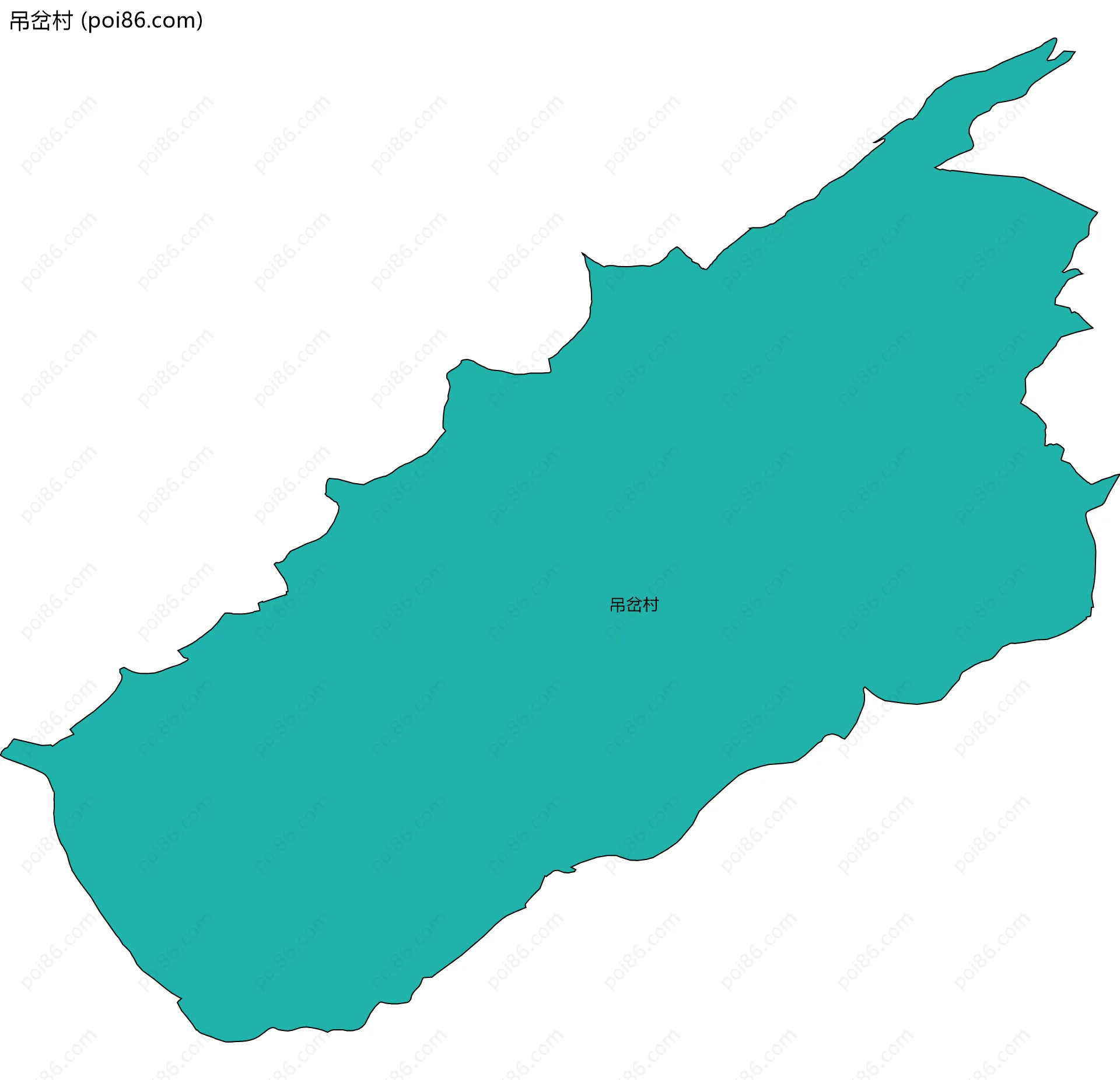 吊岔村边界地图