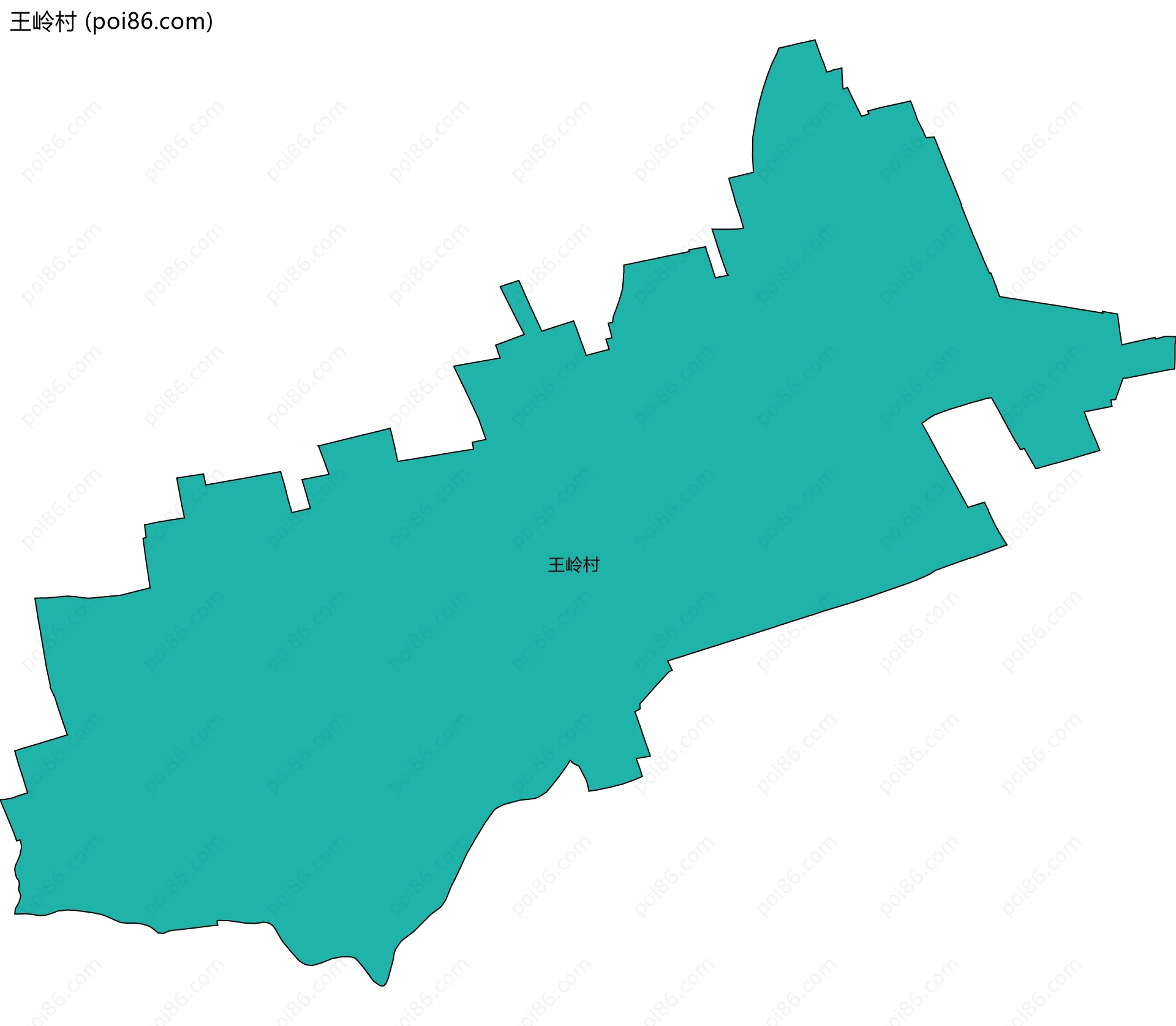 王岭村边界地图