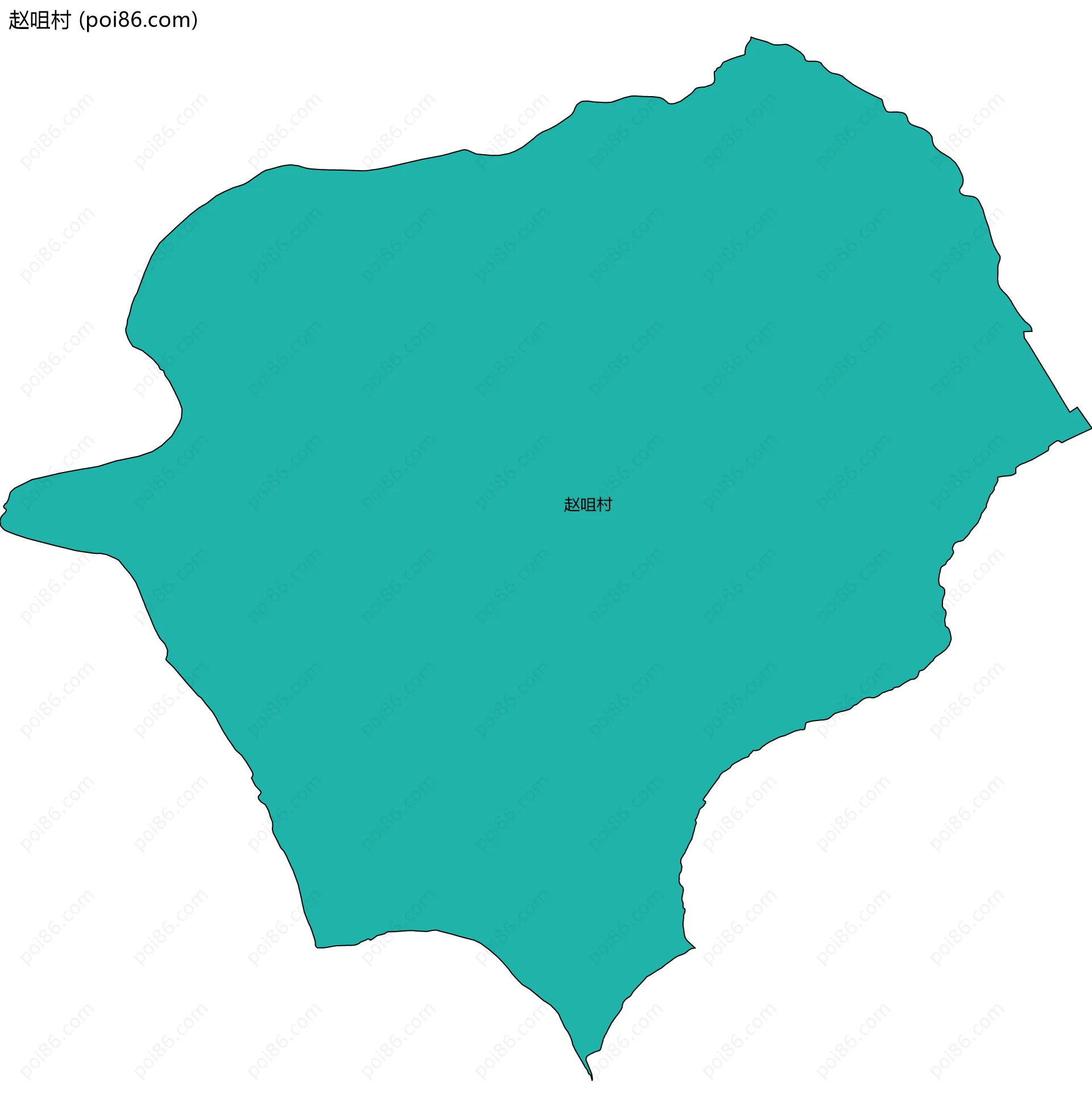 赵咀村边界地图
