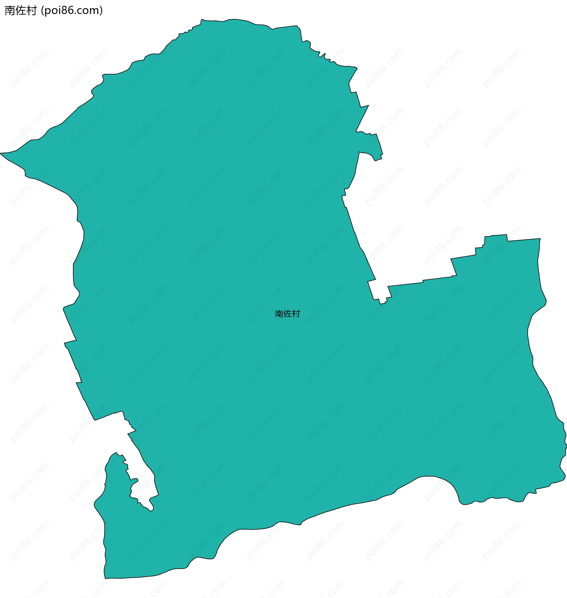 南佐村边界地图