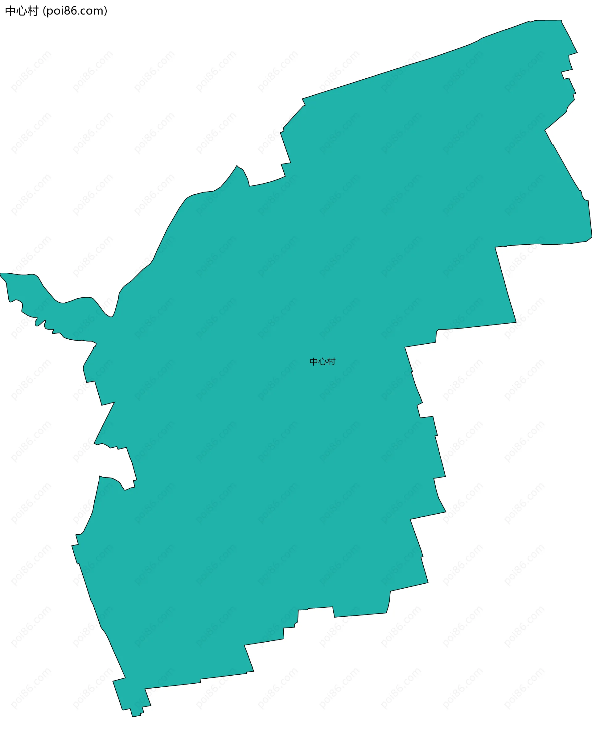 中心村边界地图