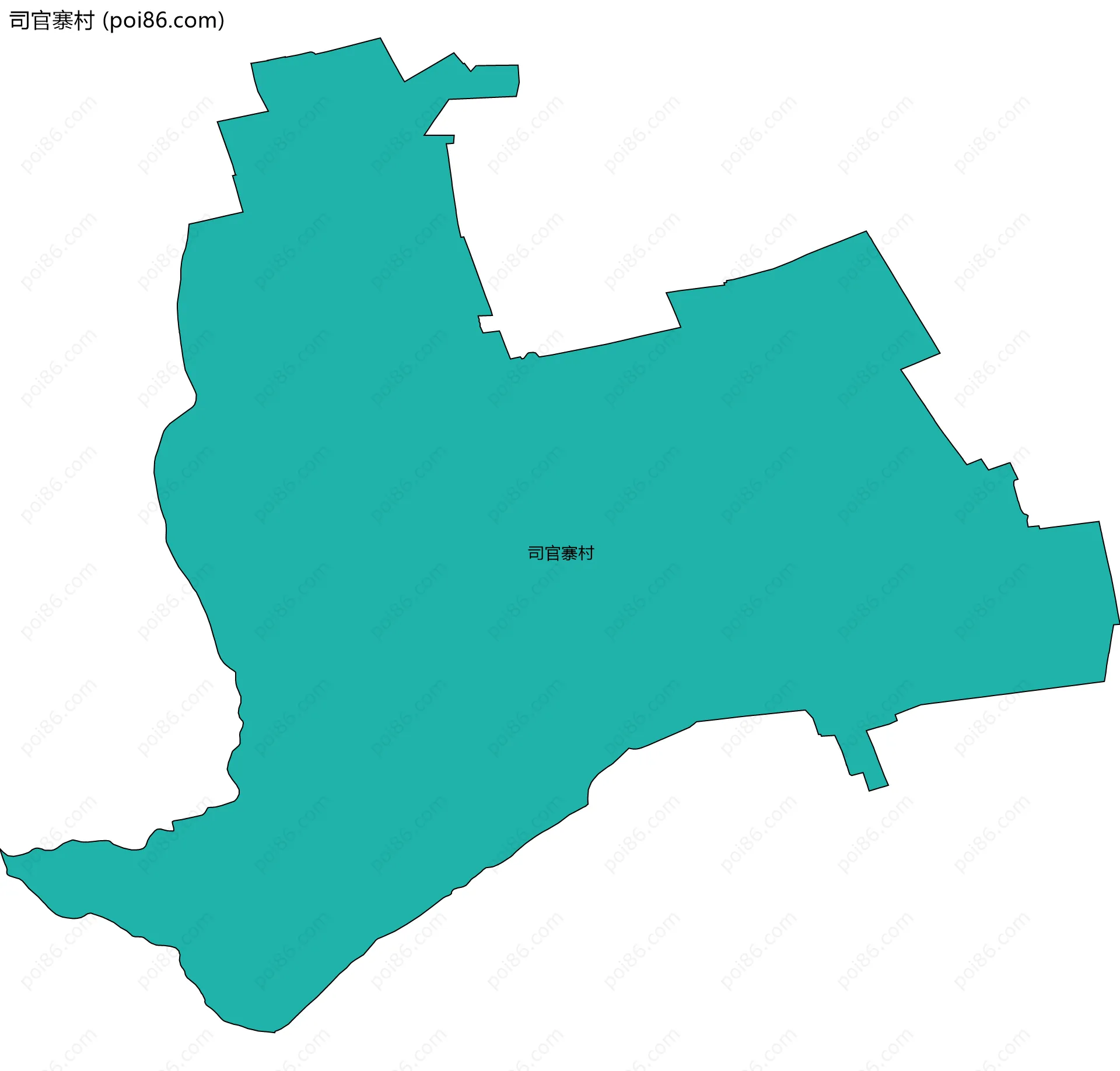 司官寨村边界地图