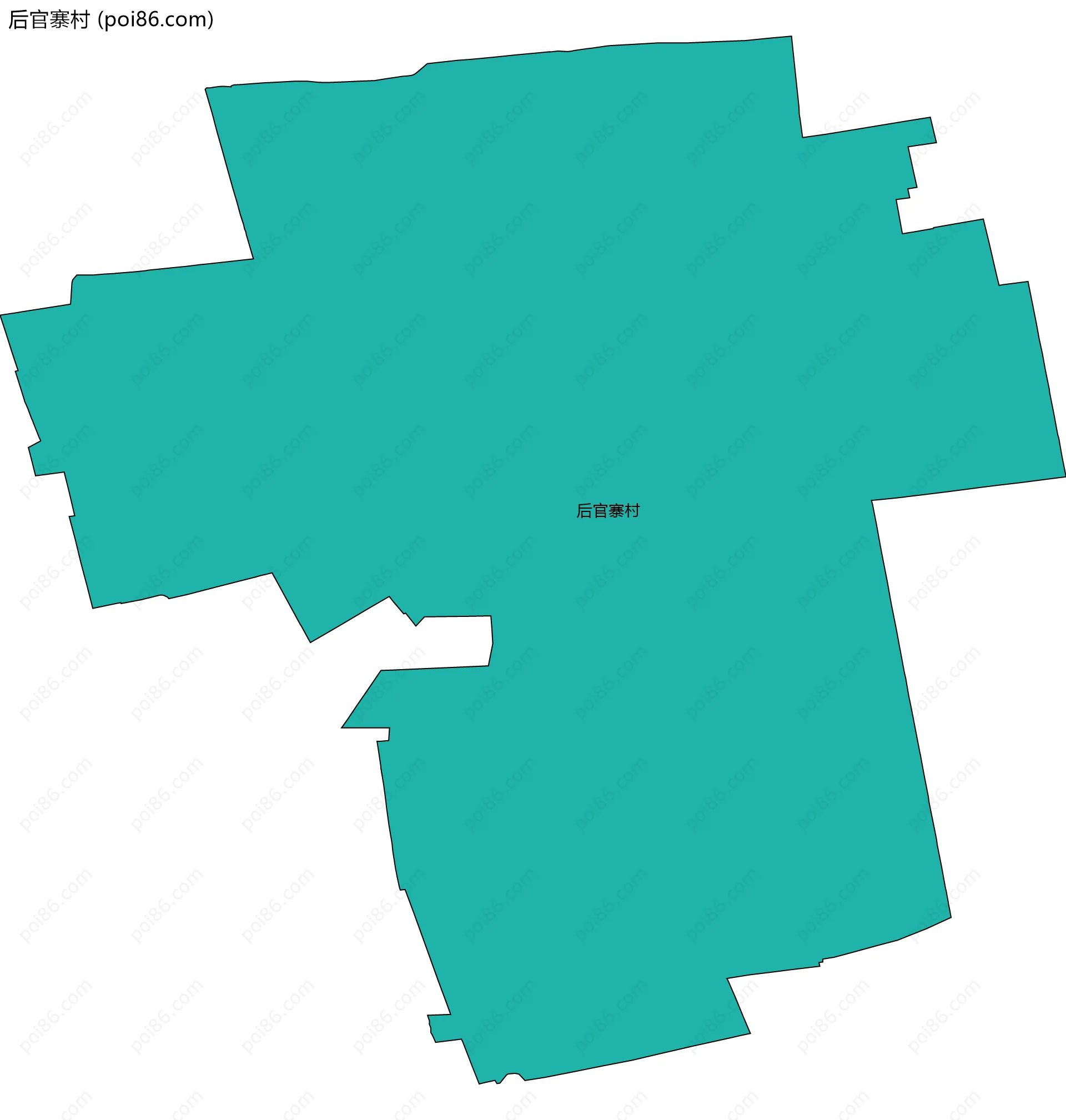 后官寨村边界地图