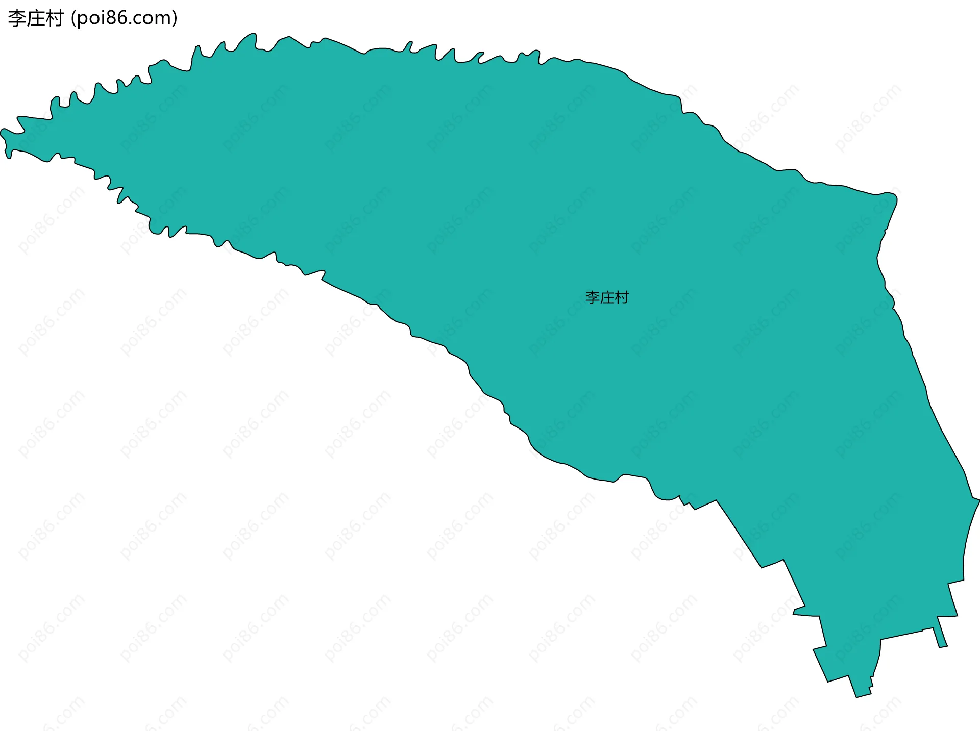李庄村边界地图