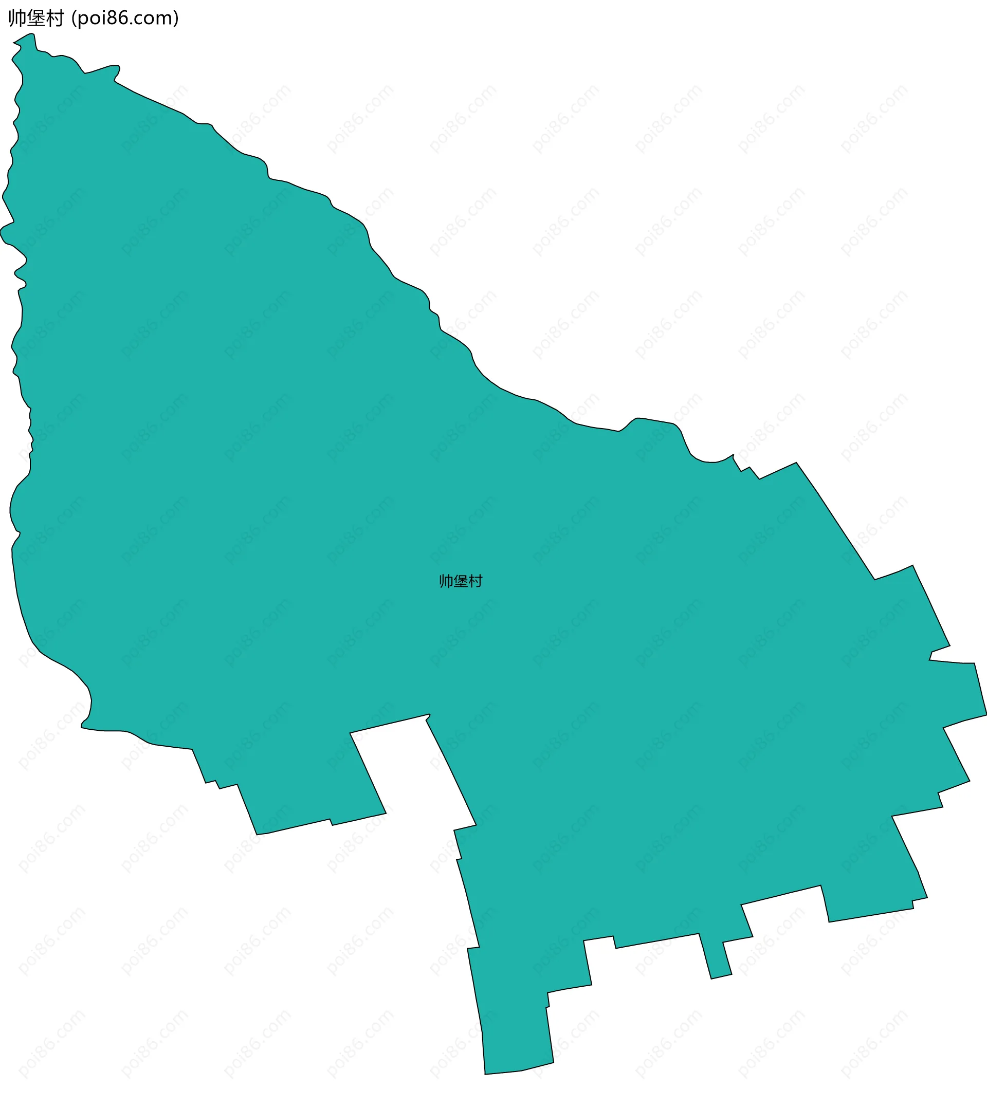 帅堡村边界地图