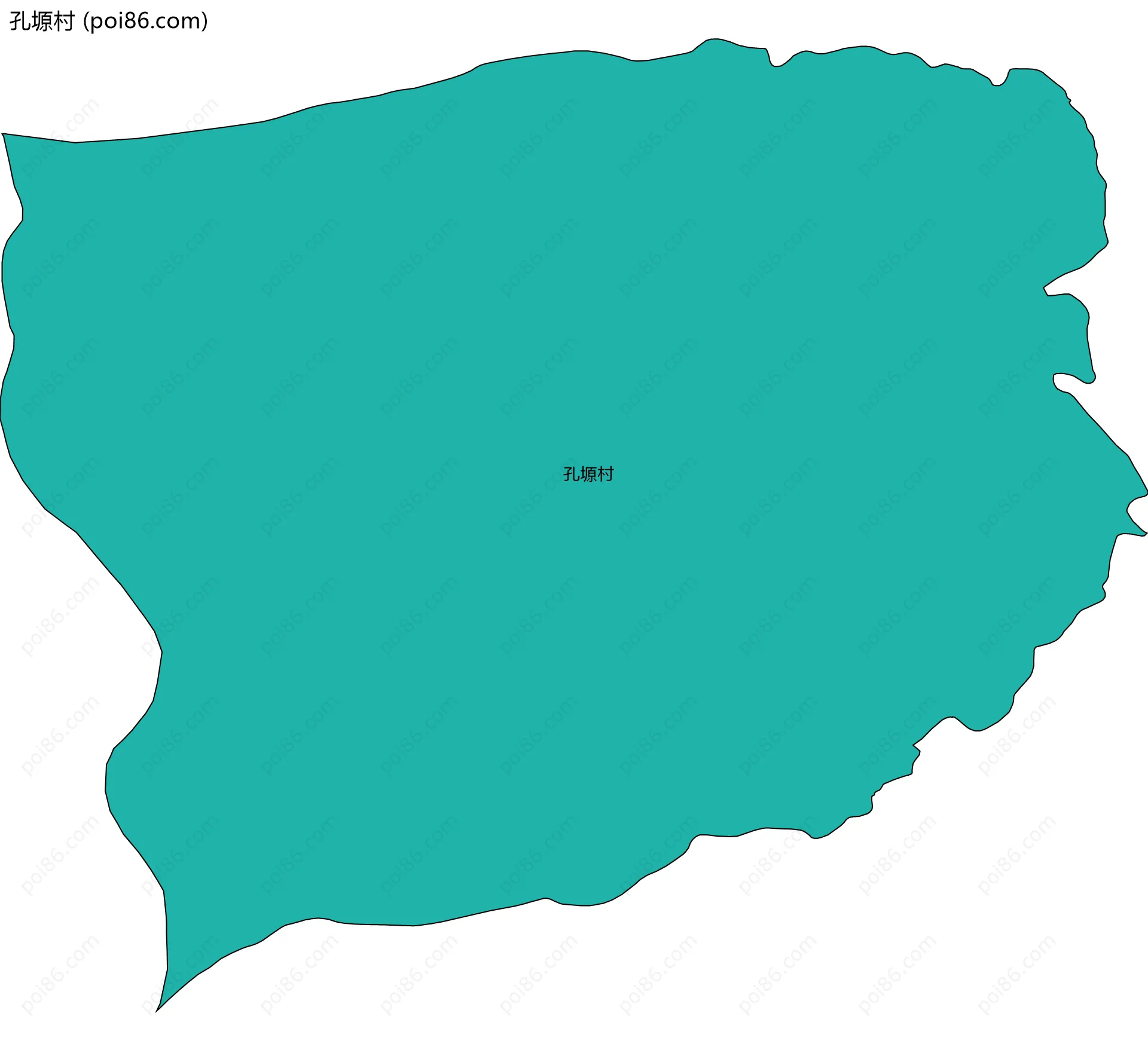 孔塬村边界地图