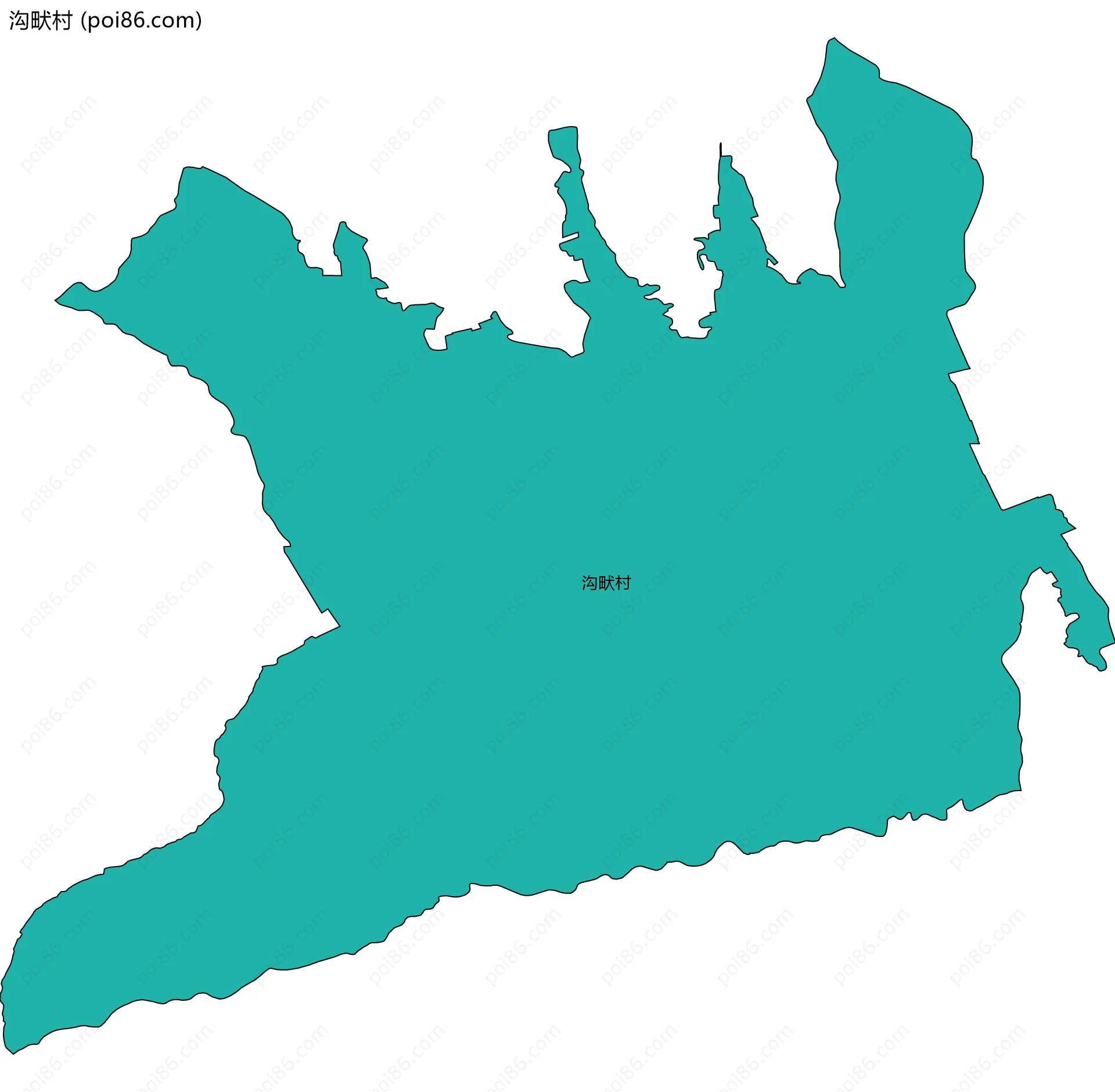 沟畎村边界地图