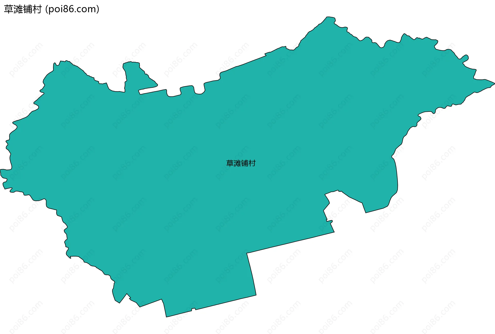 草滩铺村边界地图