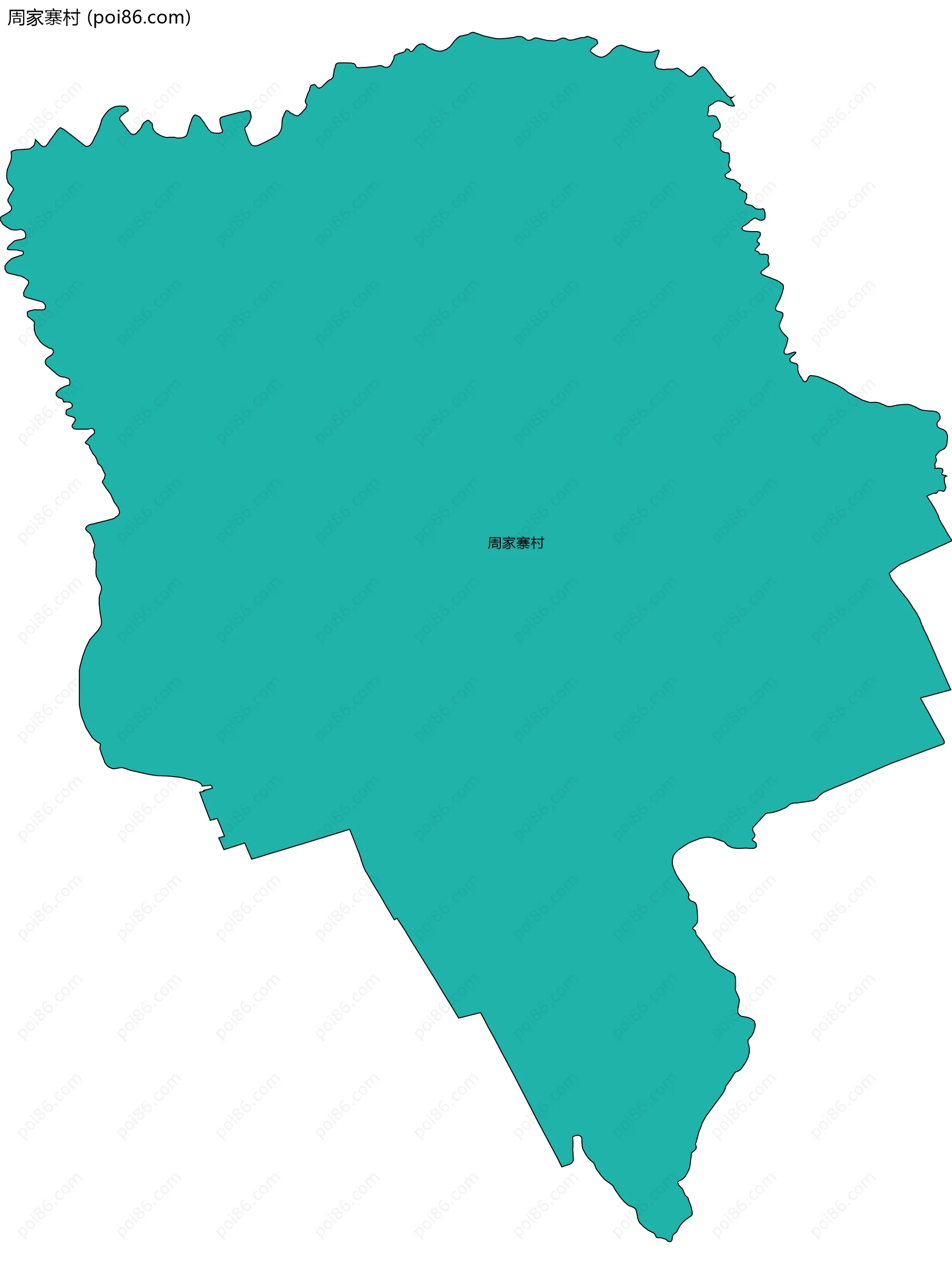 周家寨村边界地图