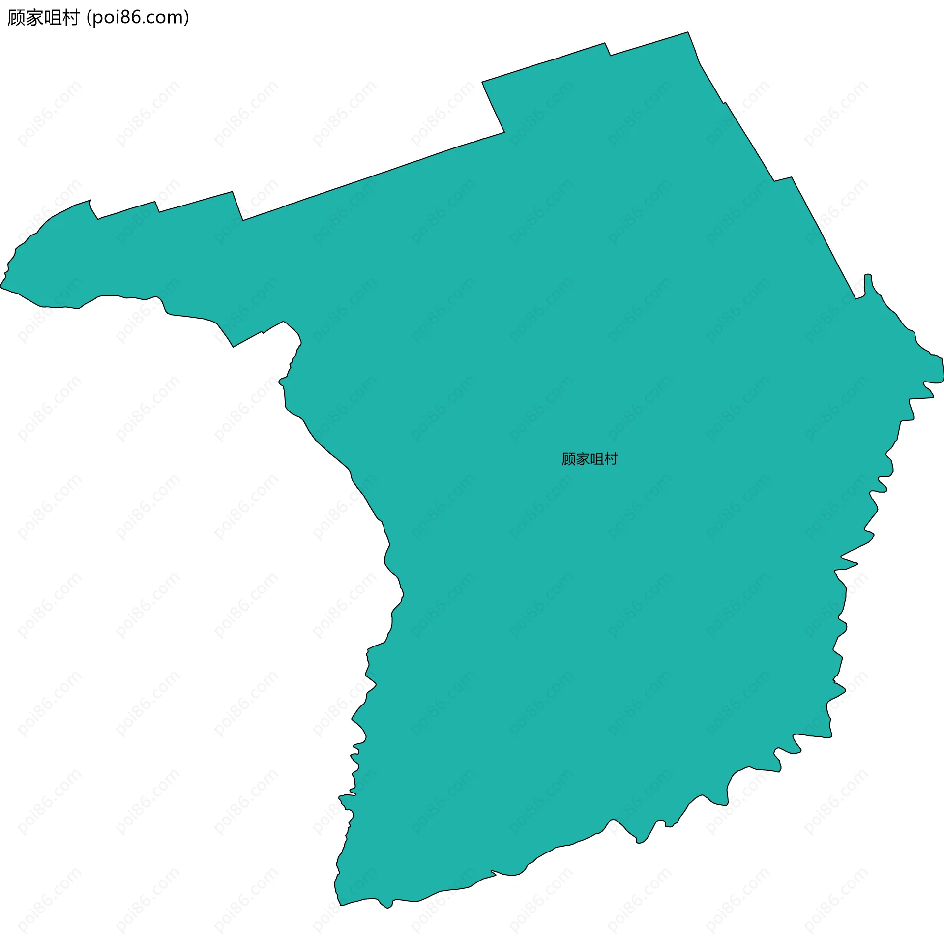 顾家咀村边界地图