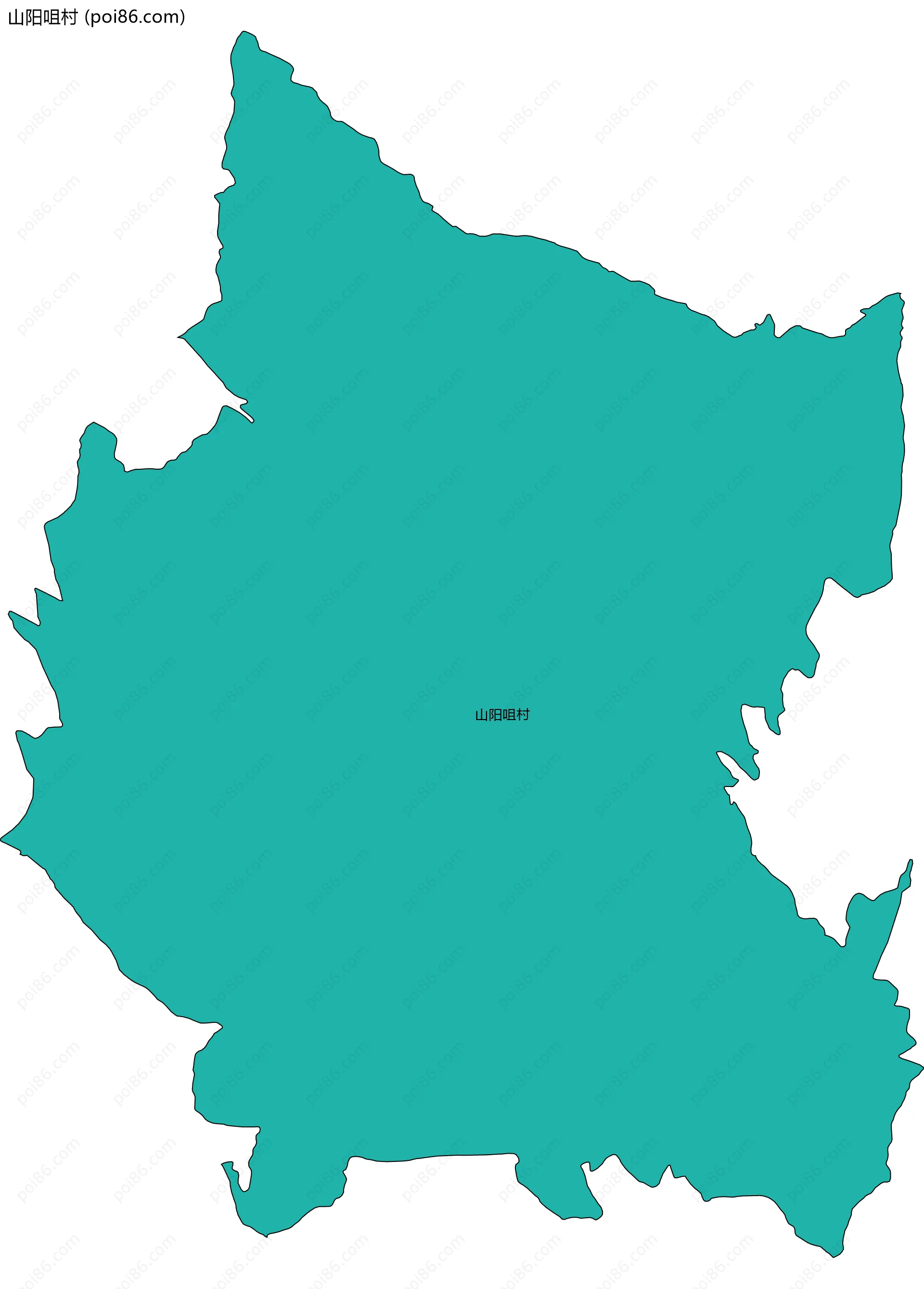 山阳咀村边界地图