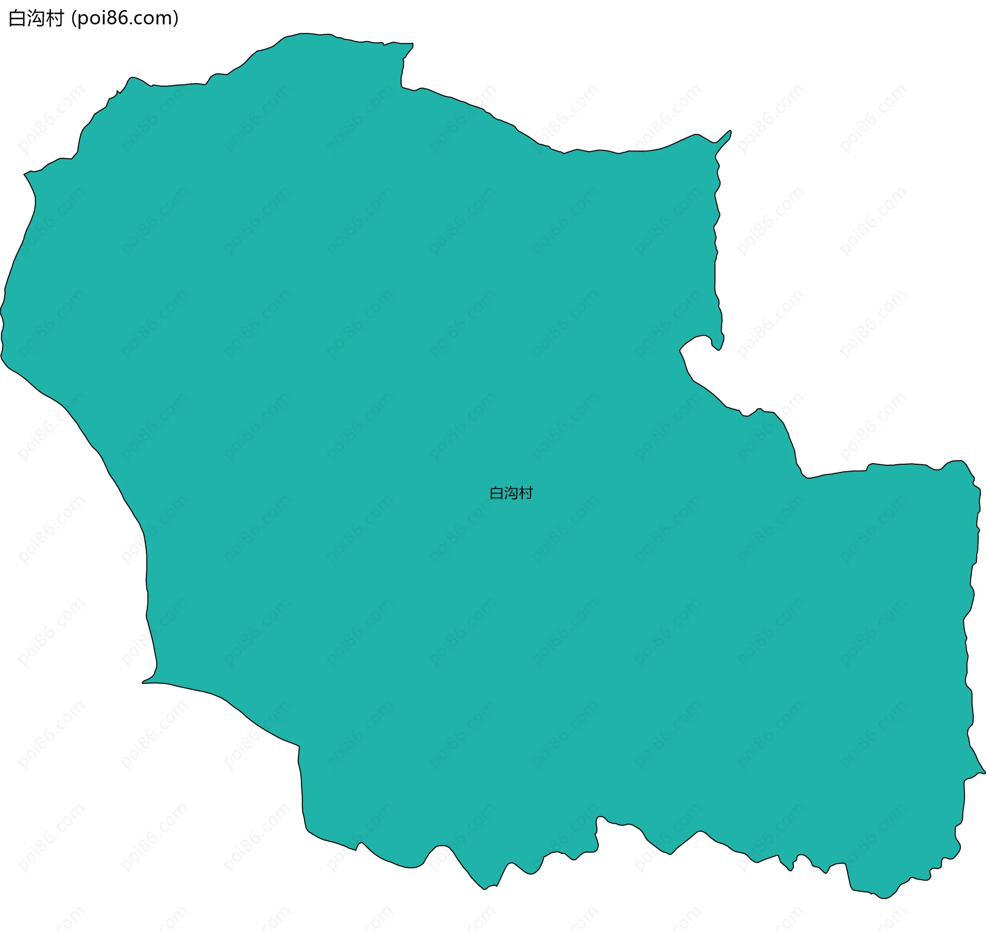 白沟村边界地图