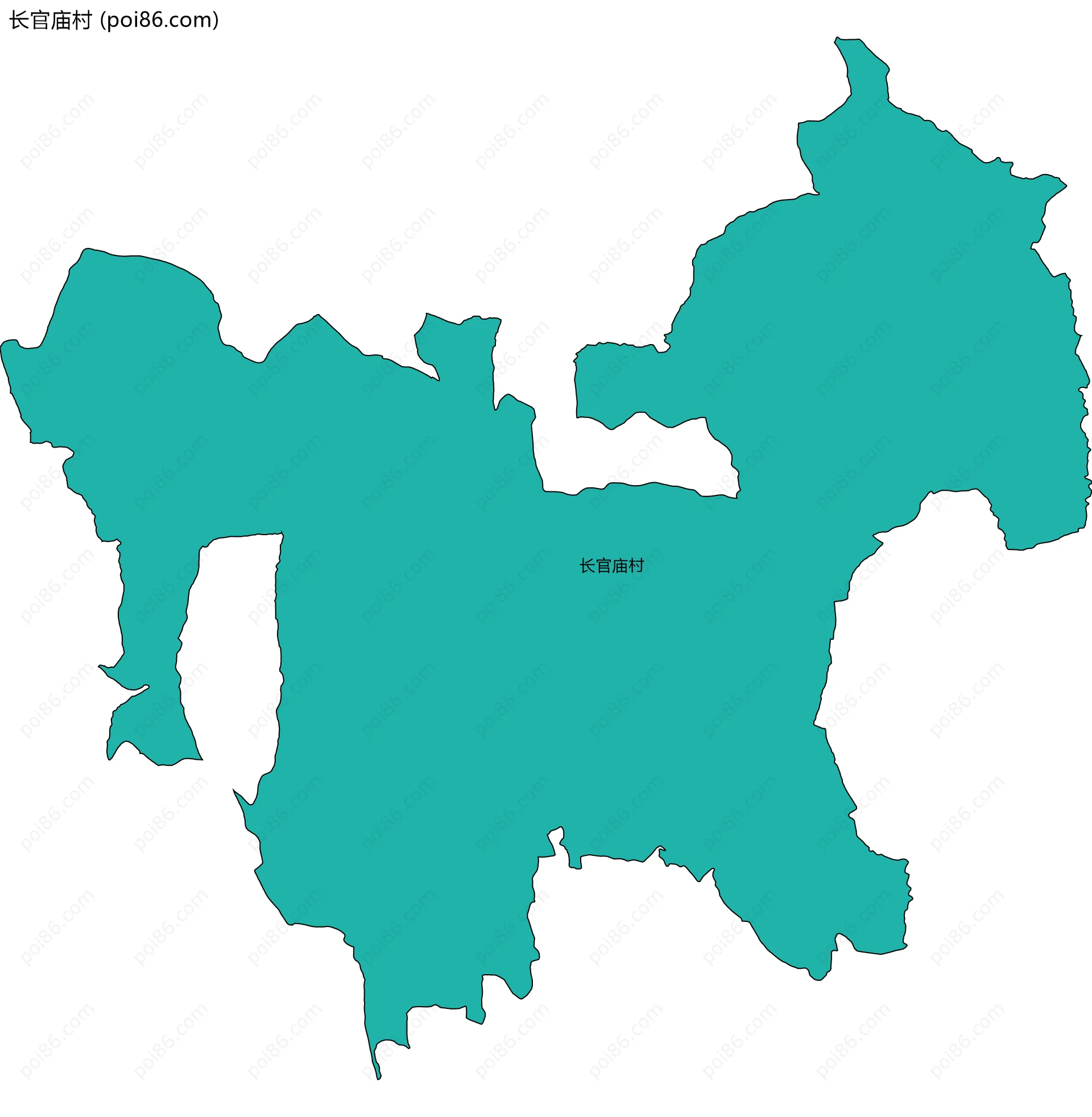 长官庙村边界地图