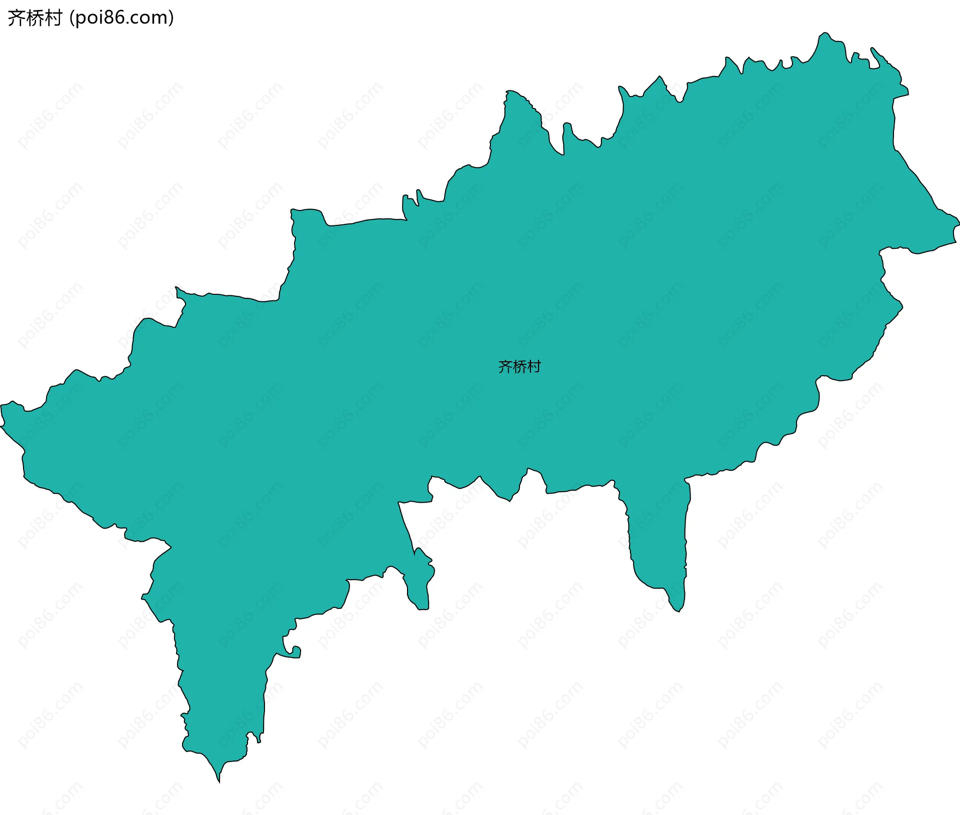 齐桥村边界地图