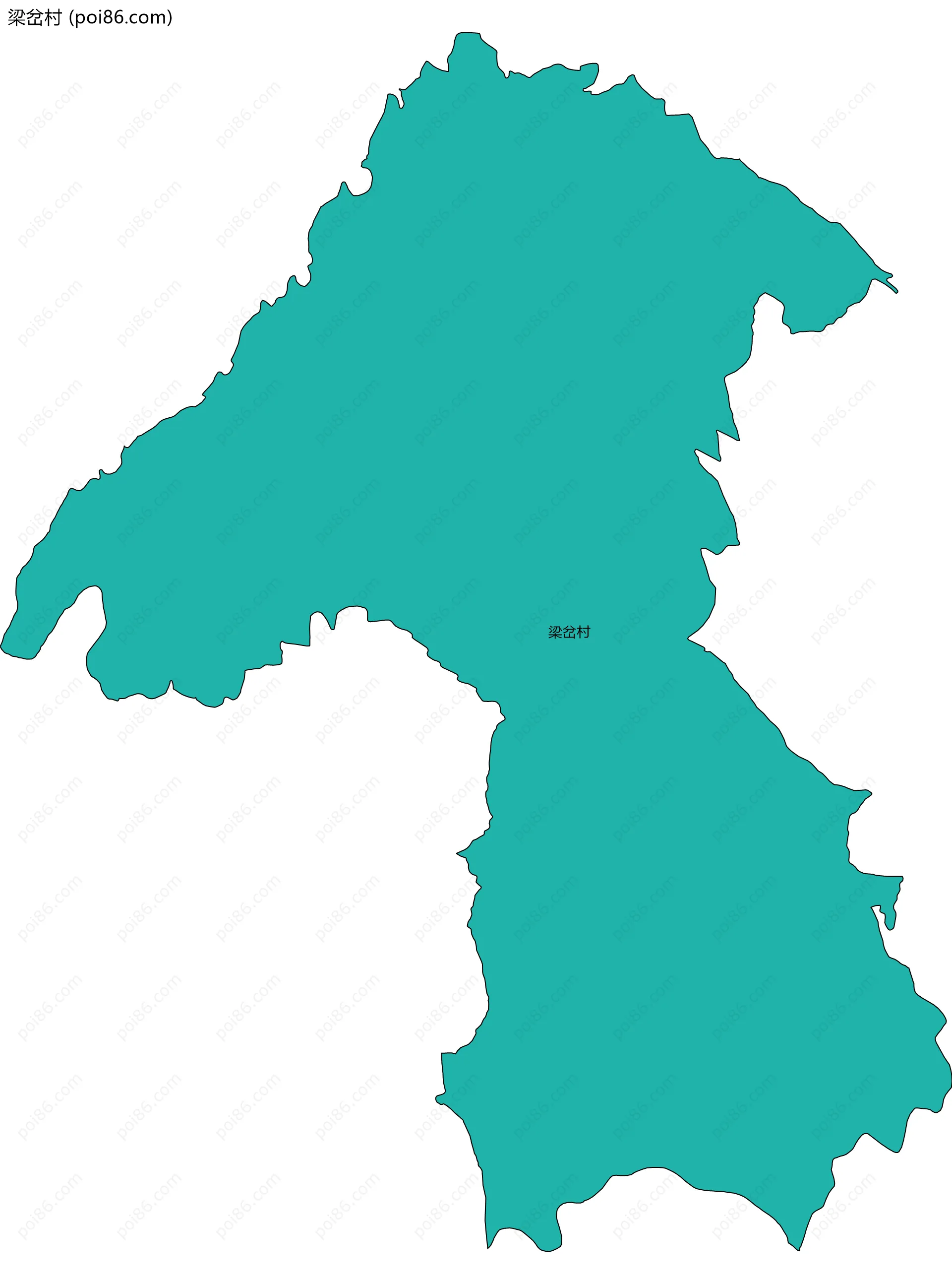 梁岔村边界地图