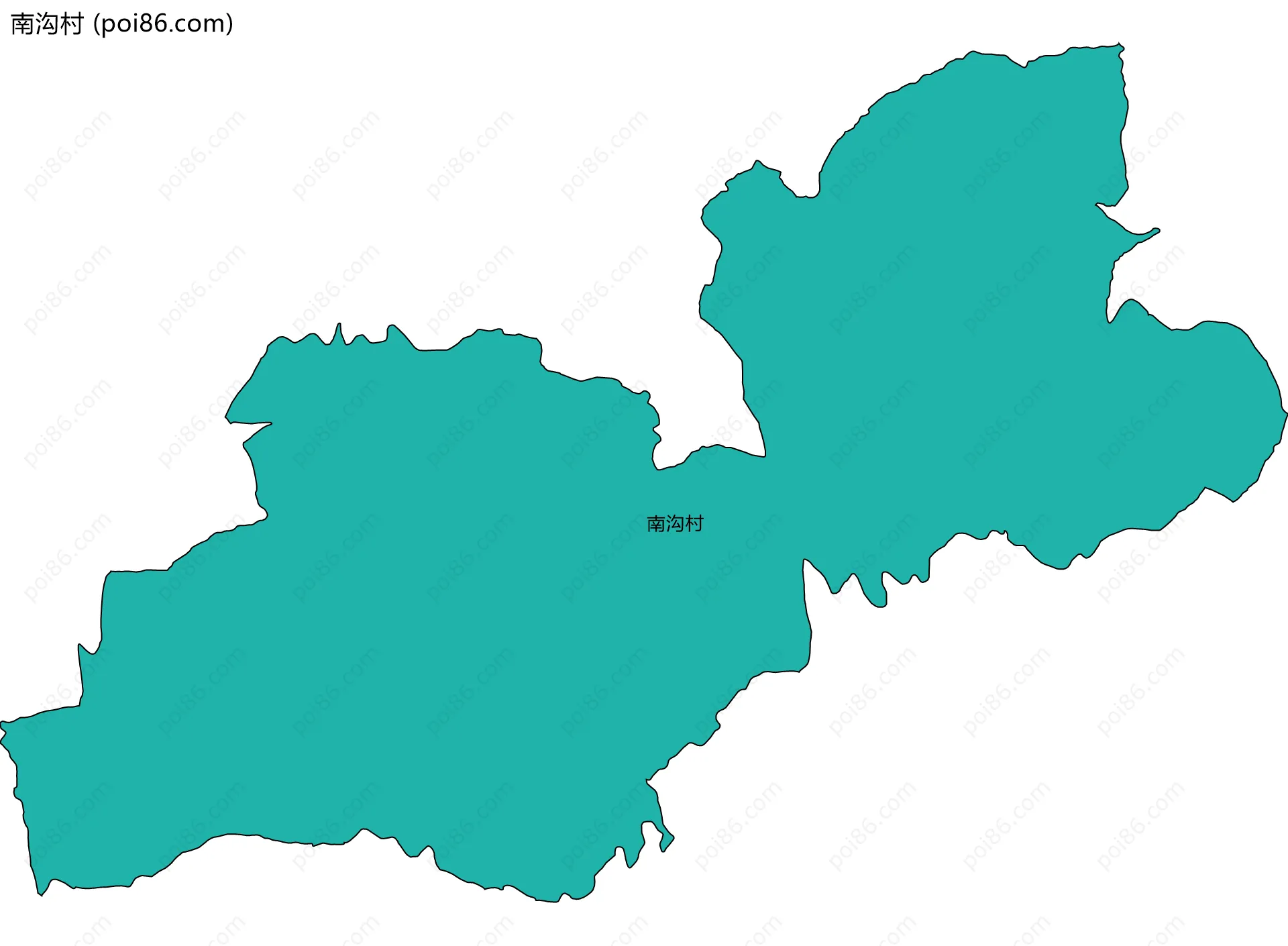 南沟村边界地图