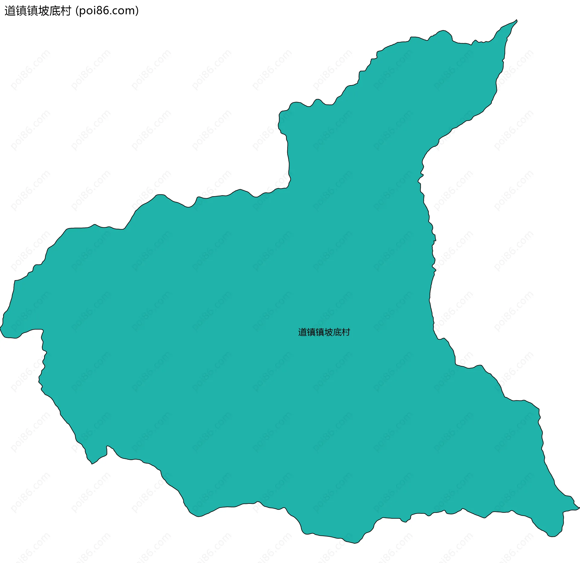 道镇镇坡底村边界地图
