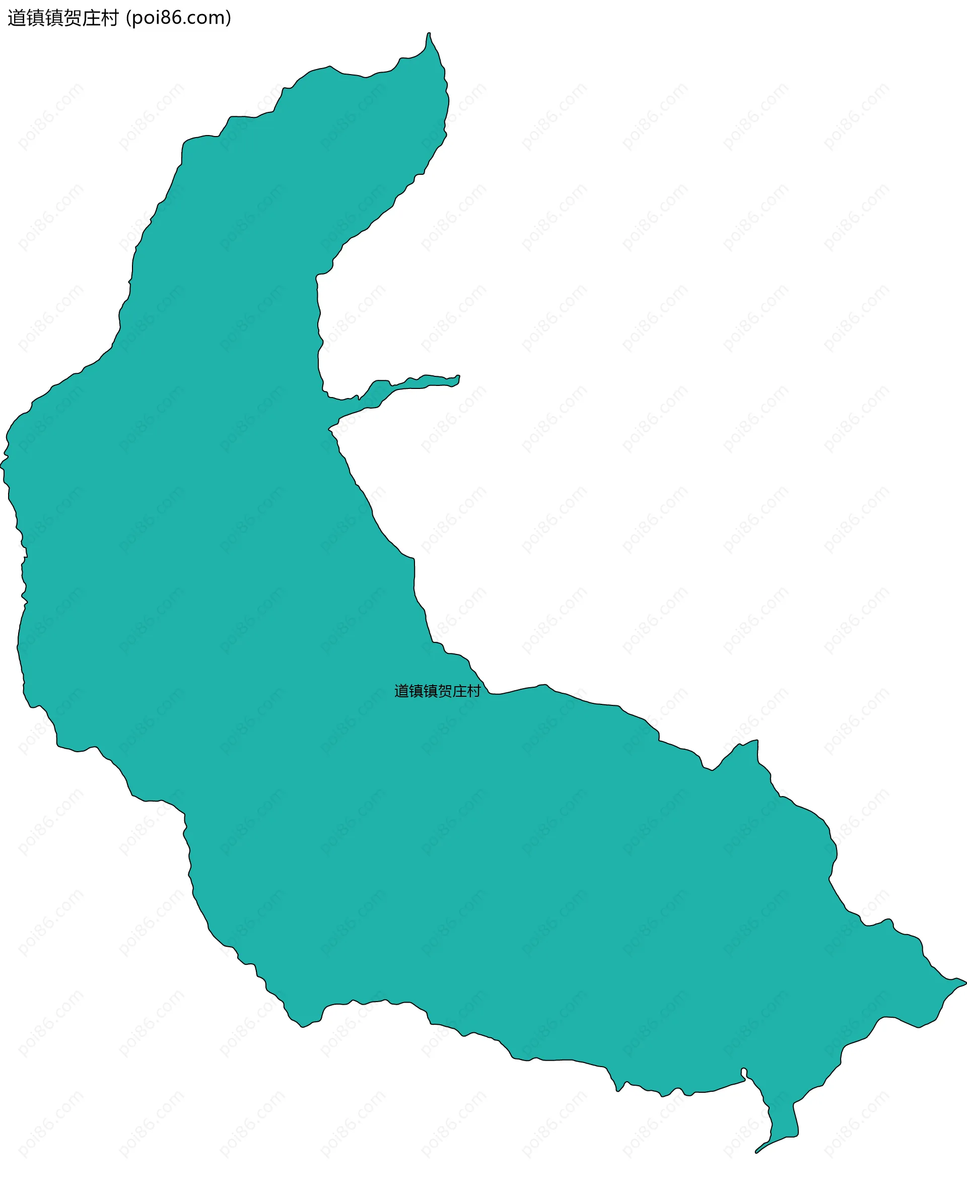 道镇镇贺庄村边界地图